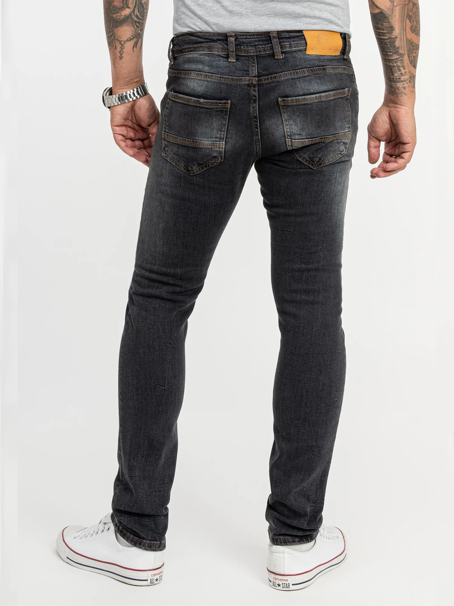 Rock Creek Herren Jeans Slim Fit Schwarz RC-2143 - Image 3