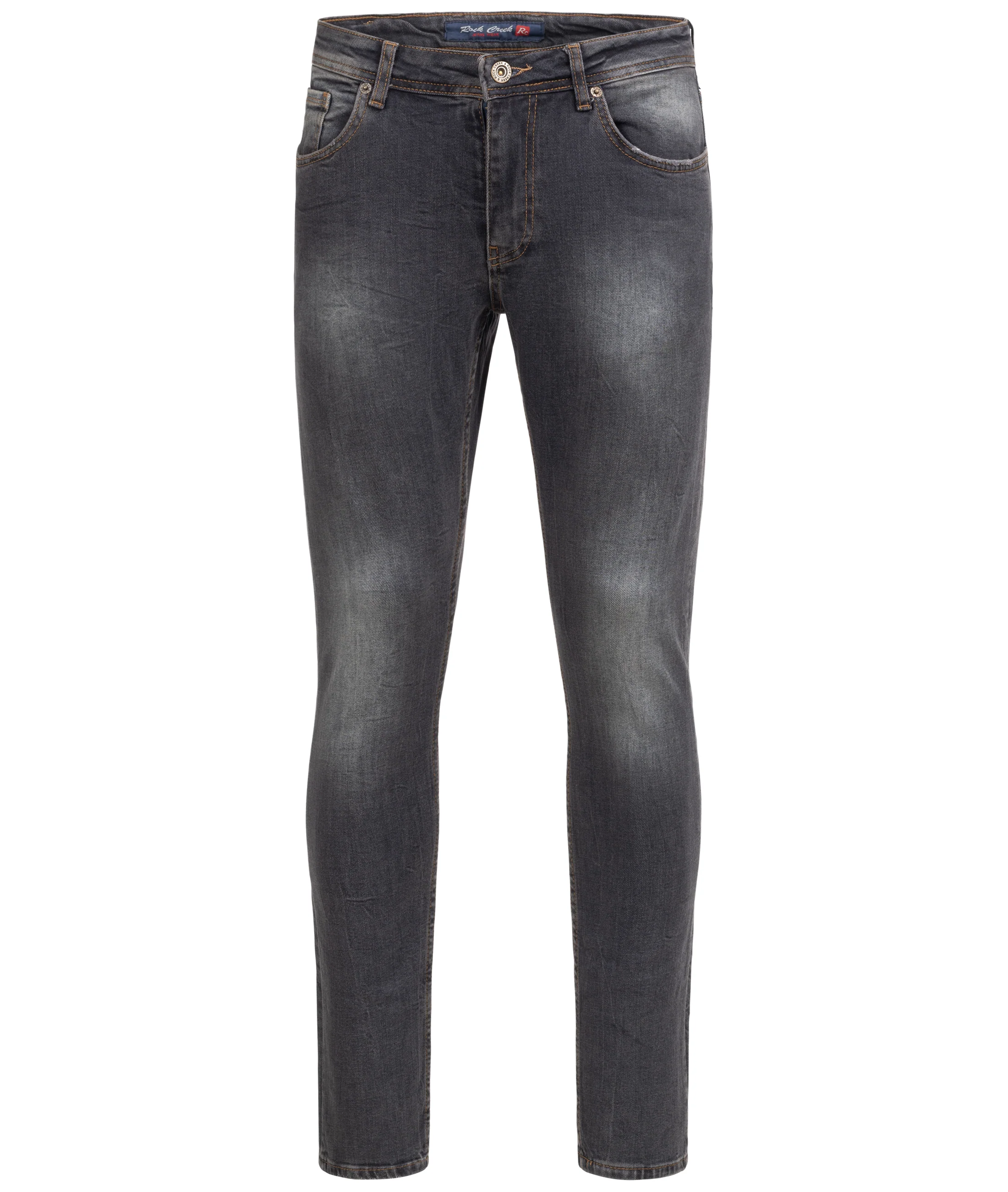 Rock Creek Herren Jeans Slim Fit Schwarz RC-2143 - Image 5