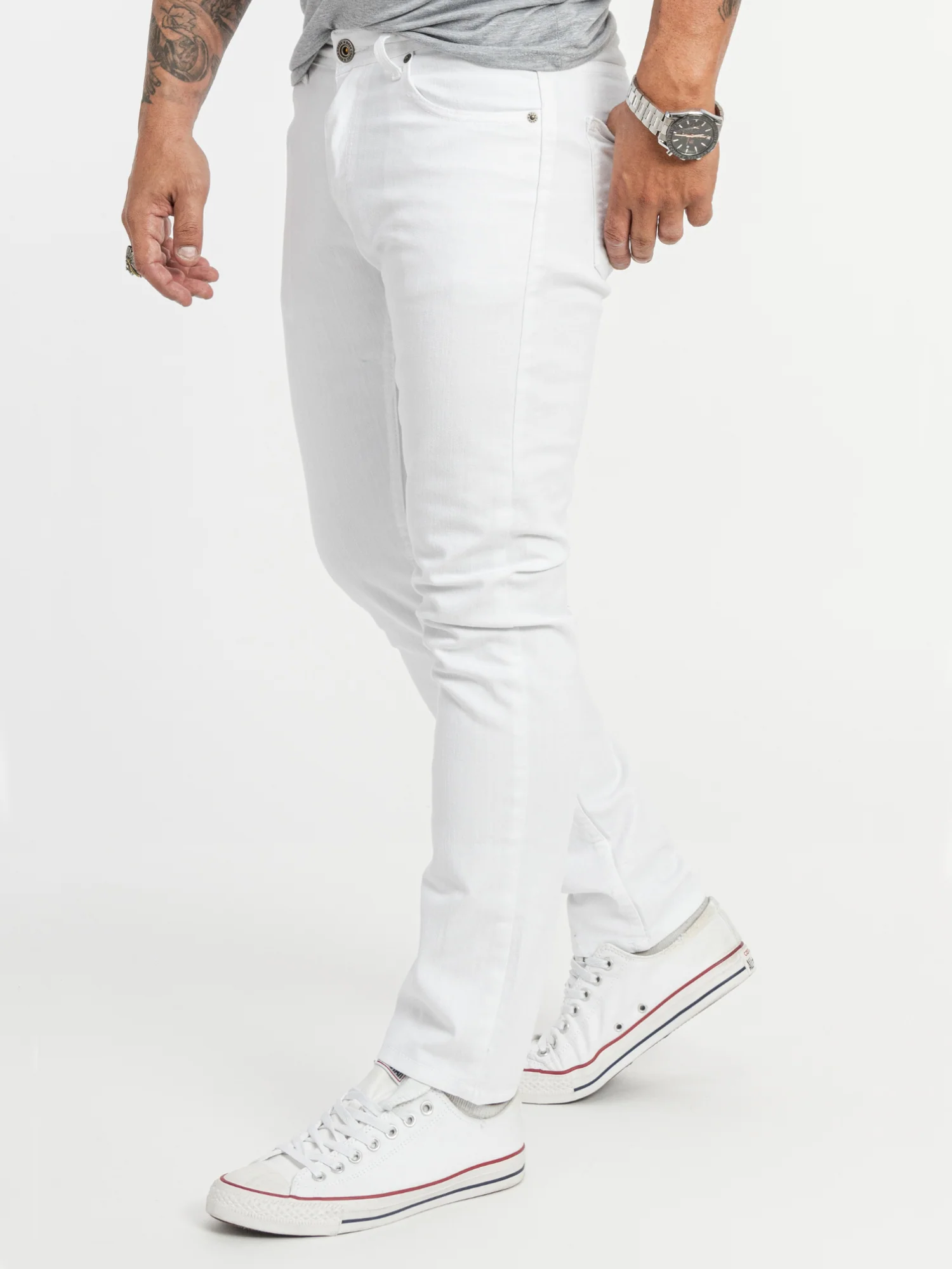 Rock Creek Herren Jeans Slim Fit Weiß RC-2155 - Image 2