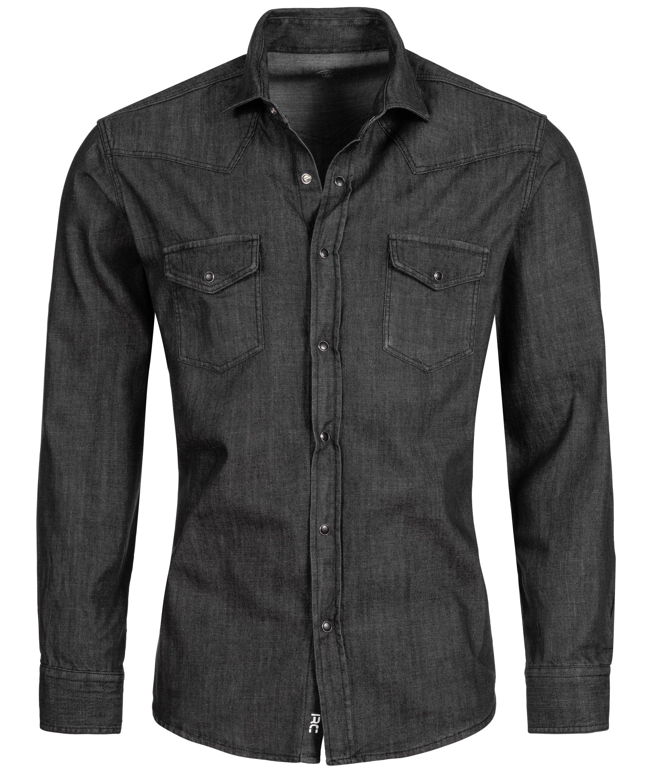 Rock Creek Herren Jeanshemd Dunkelgrau H-198