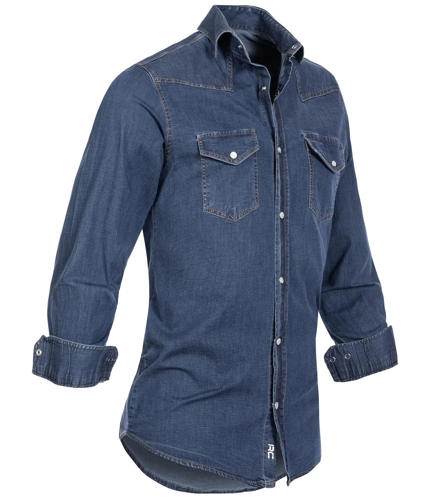 Rock Creek Herren Jeanshemd Kentkragen Blau H-200 - Image 2