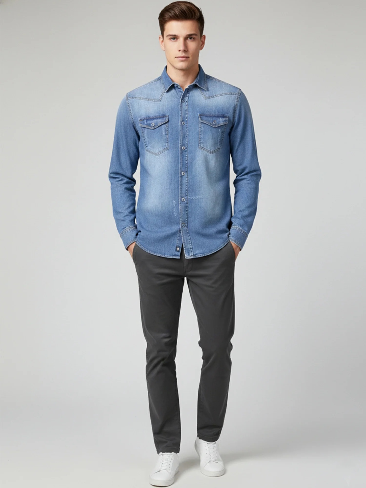 Rock Creek Herren Jeanshemd H-419 - Image 21