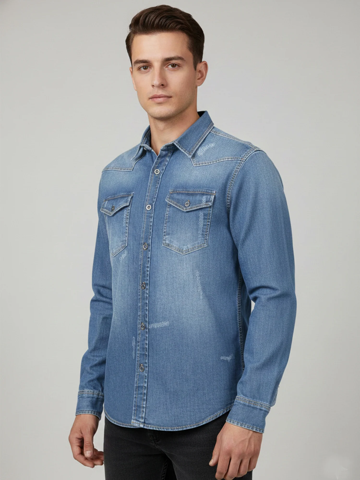 Rock Creek Herren Jeanshemd H-419 - Image 22