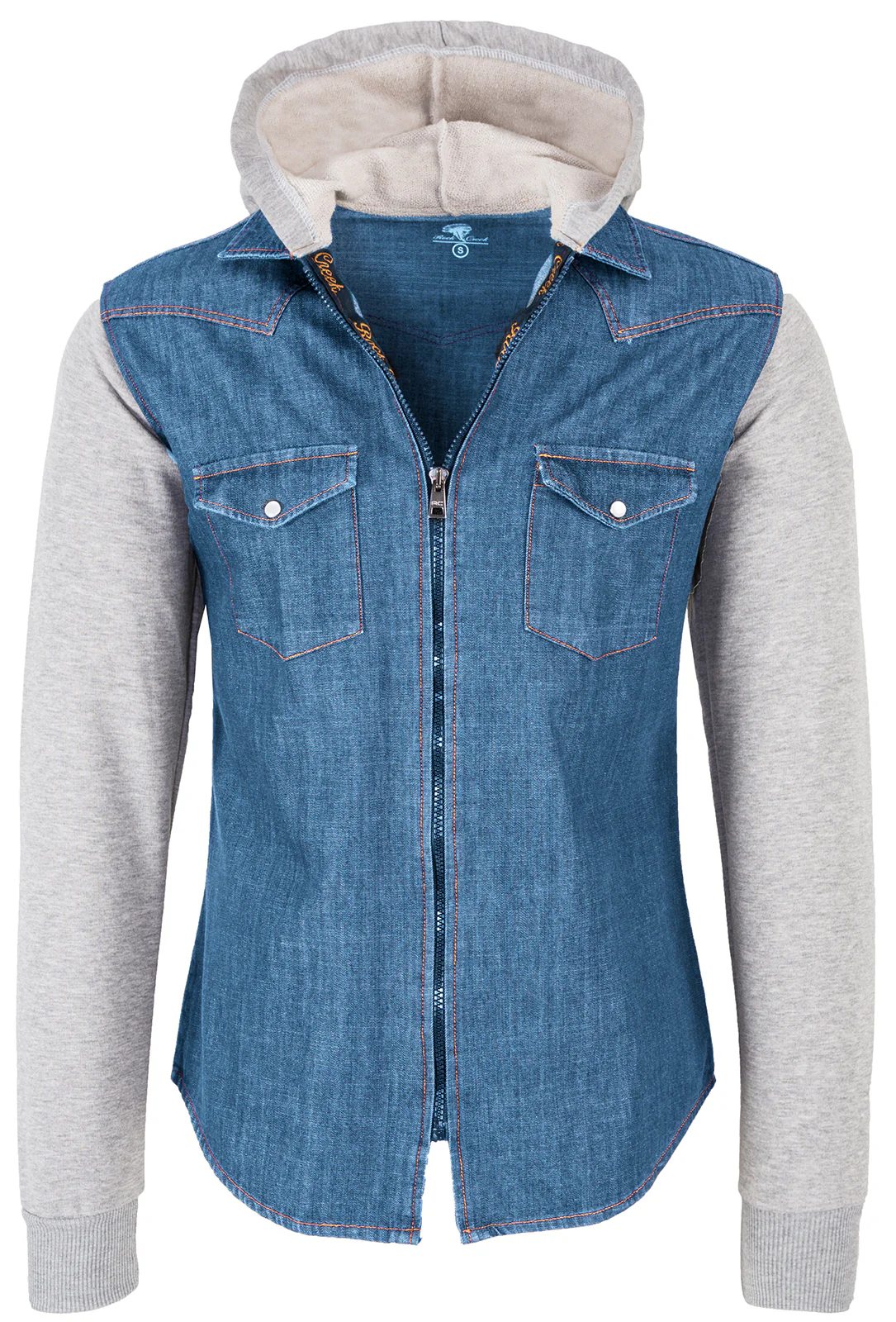 Rock Creek Herren Jeanshemd mit Kapuze Regular Fit H-232 - Image 4