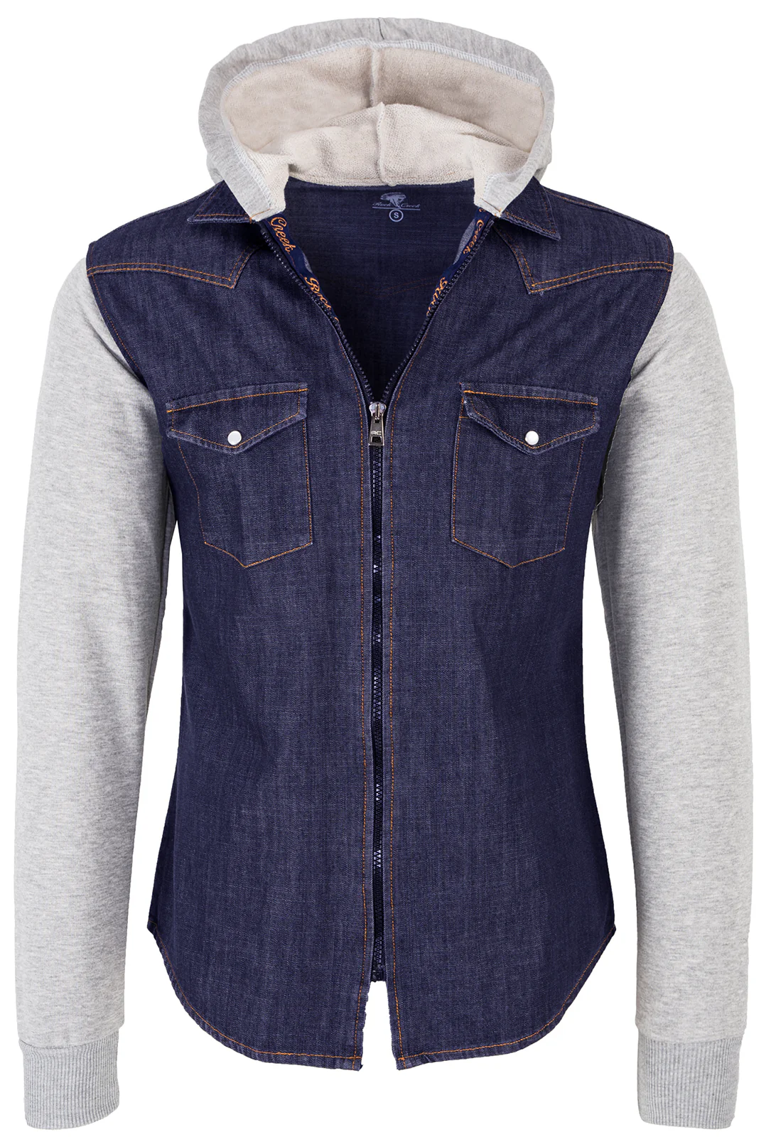 Rock Creek Herren Jeanshemd mit Kapuze Regular Fit H-232 - Image 5