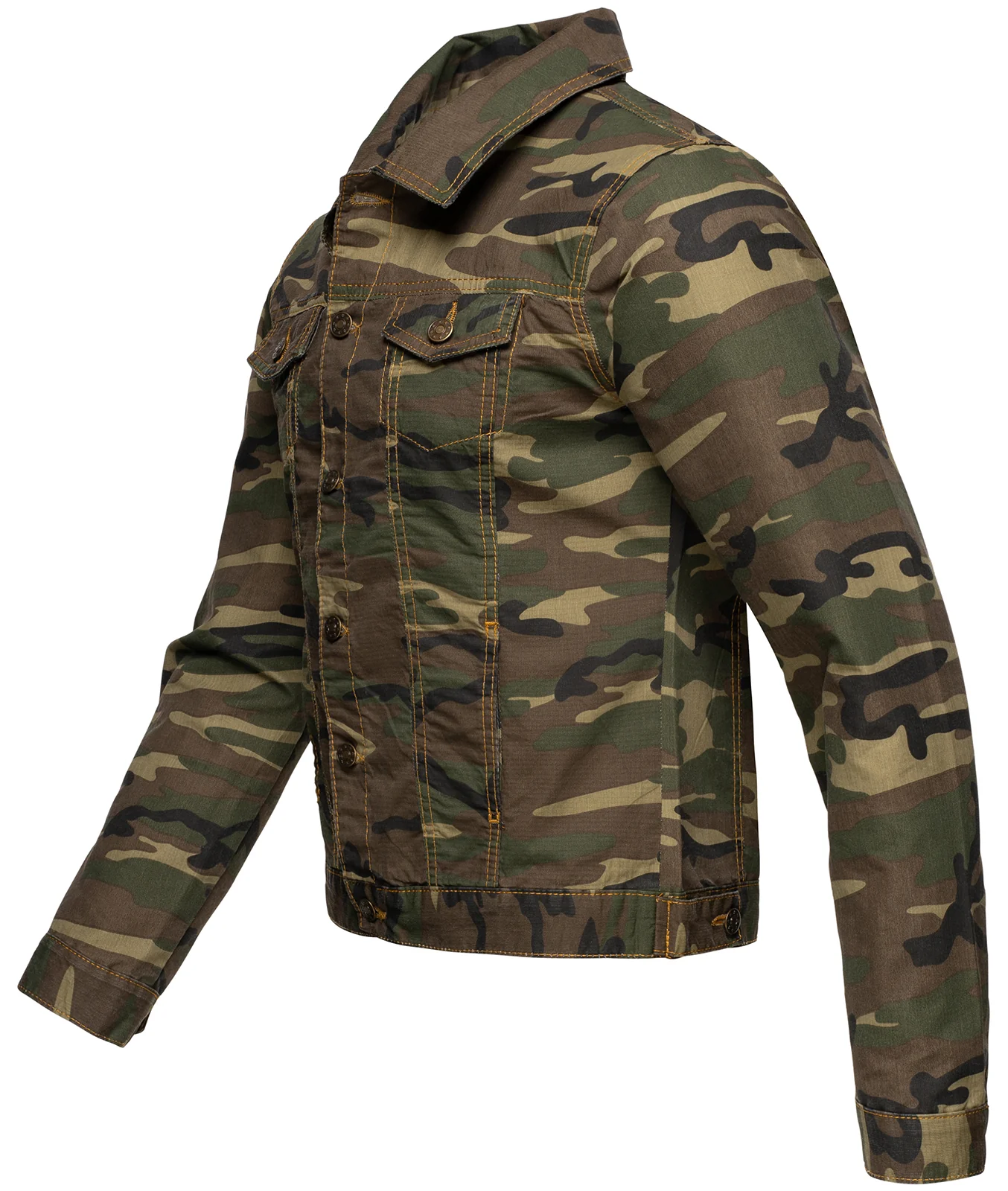 Rock Creek Herren Jeansjacke Army-Look Camouflage RC-2213 - Image 3