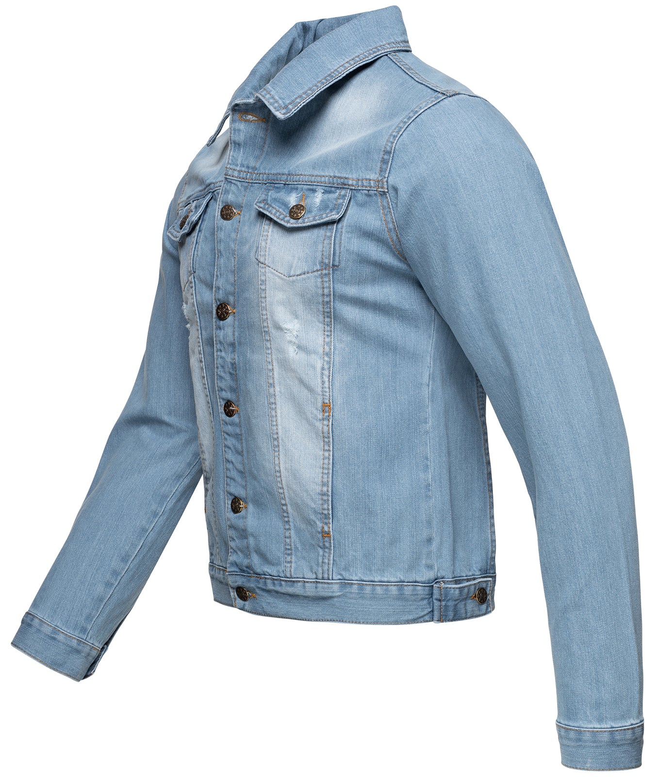Rock Creek Herren Jeansjacke Classic-Style Hellblau RC-2212 - Image 3