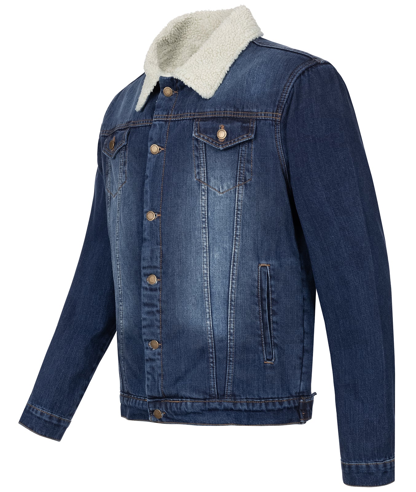 Rock Creek Herren Jeansjacke mit Teddyfellkragen H-217 - Image 2
