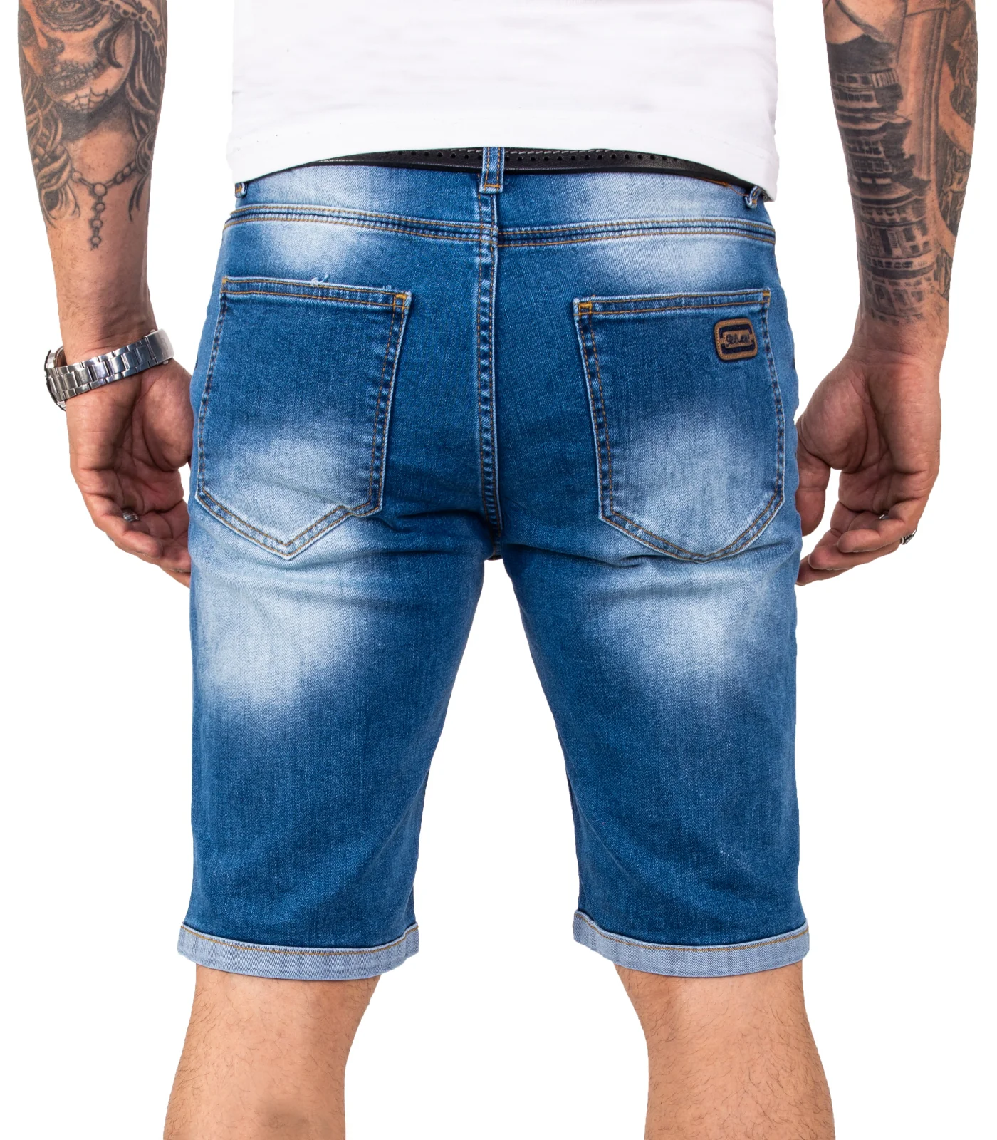 Rock Creek Herren Jeansshorts Slim Fit Blau RC-2208 - Image 8