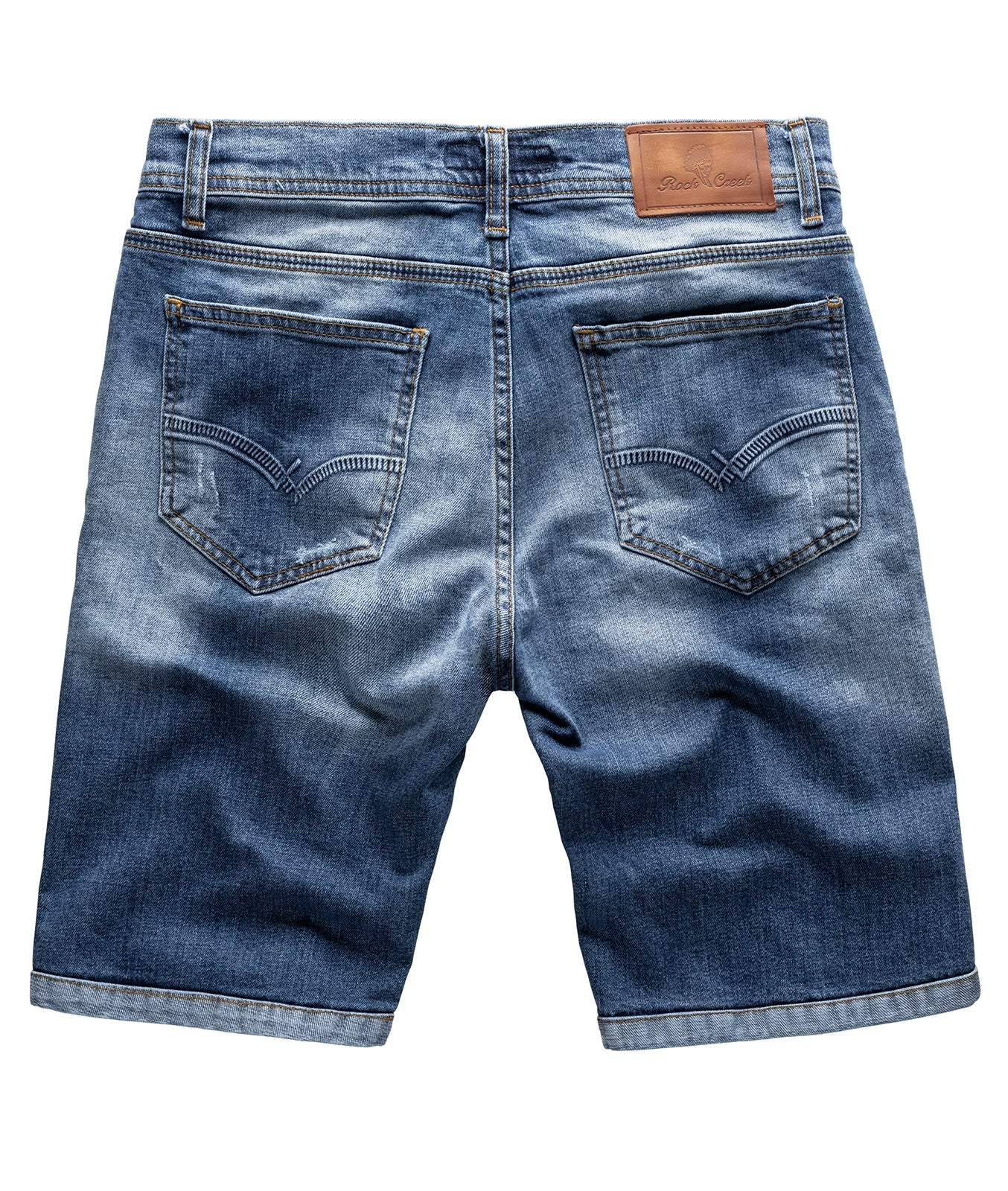 Rock Creek Herren Jeansshorts Slim Fit Blau RC-2218 - Image 2