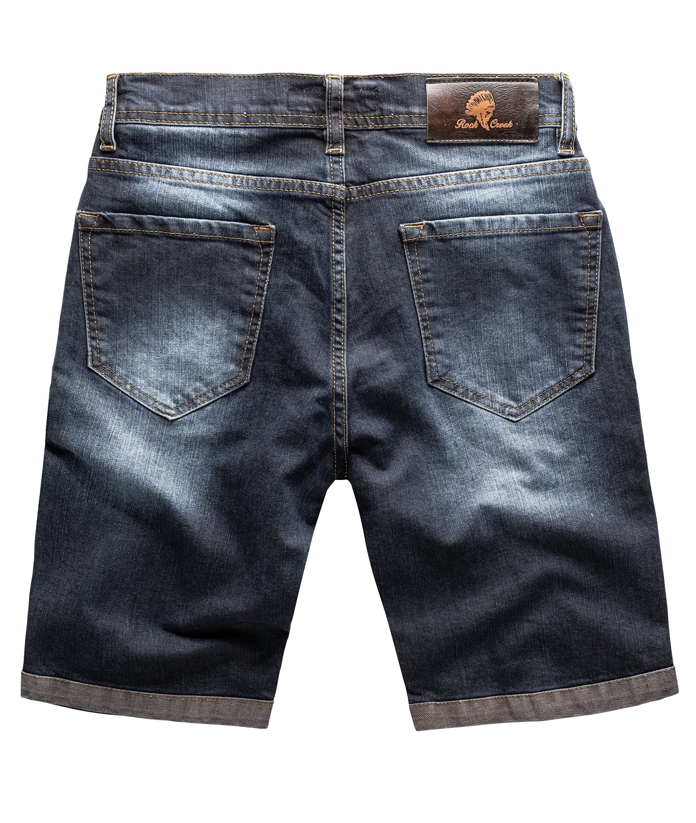 Rock Creek Herren Jeansshorts Slim Fit Dunkelblau RC-2216 - Image 2