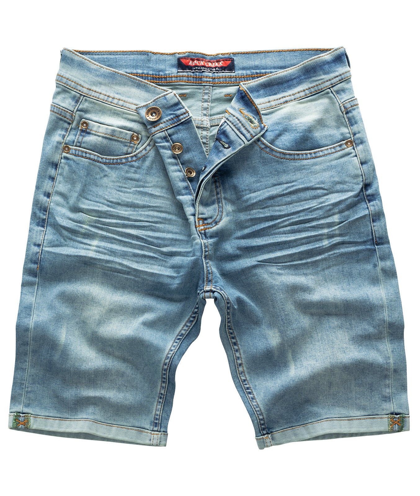 Rock Creek Herren Jeansshorts Stonewashed RC-2201 - Image 5