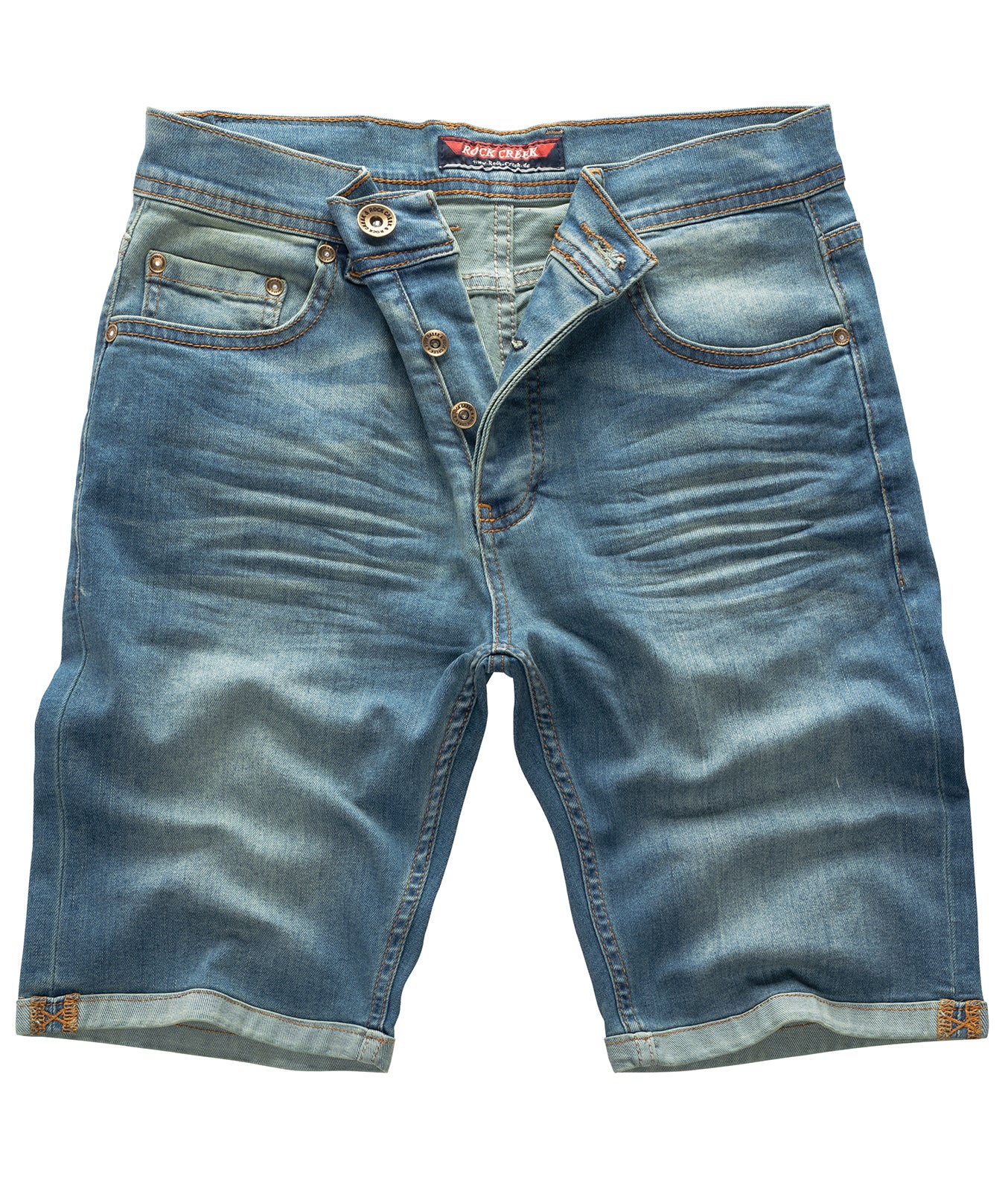 Rock Creek Herren Jeansshorts Stonewashed RC-2211