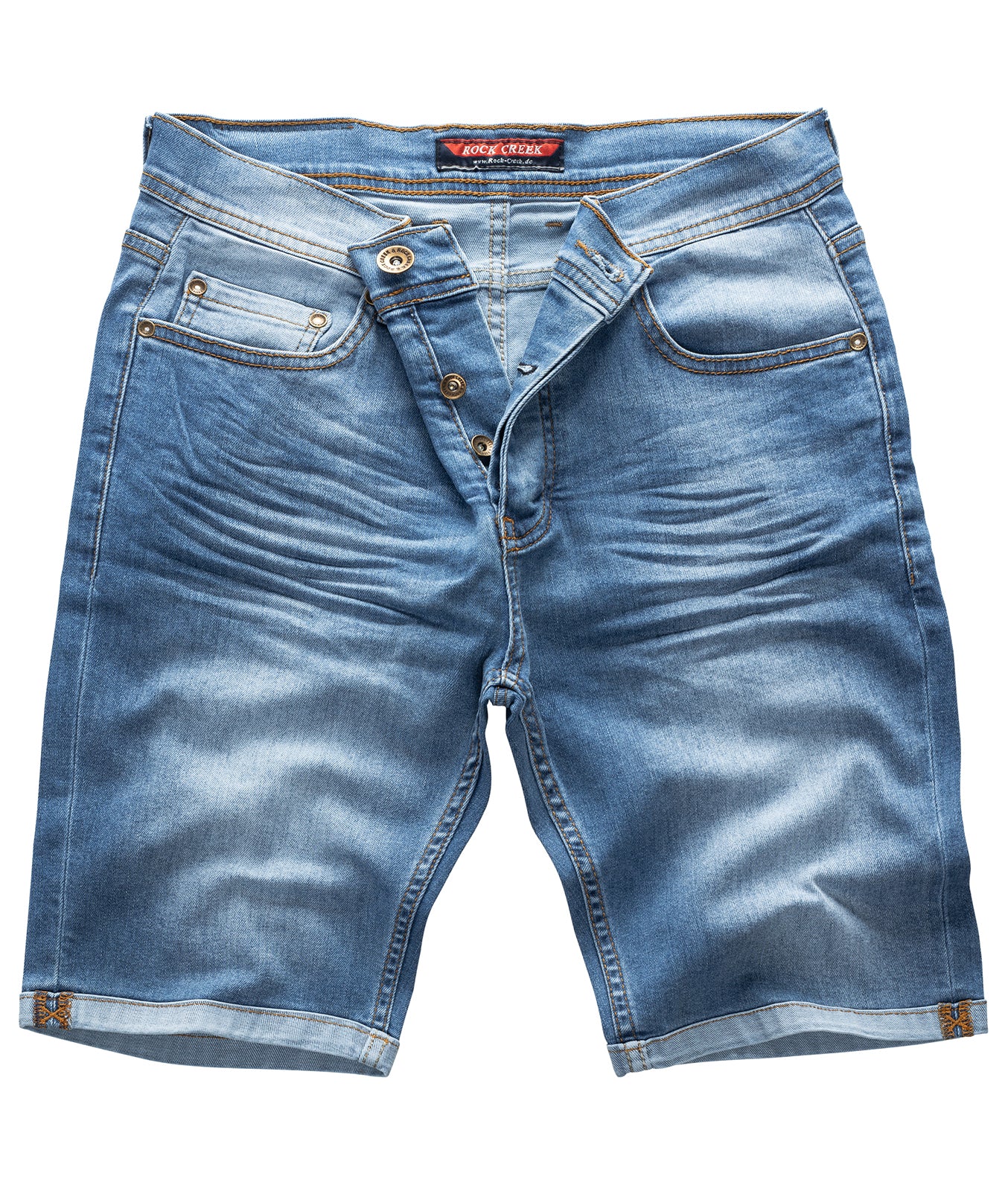 Rock Creek Herren Jeansshorts Stonewashed RC-2211 - Image 3