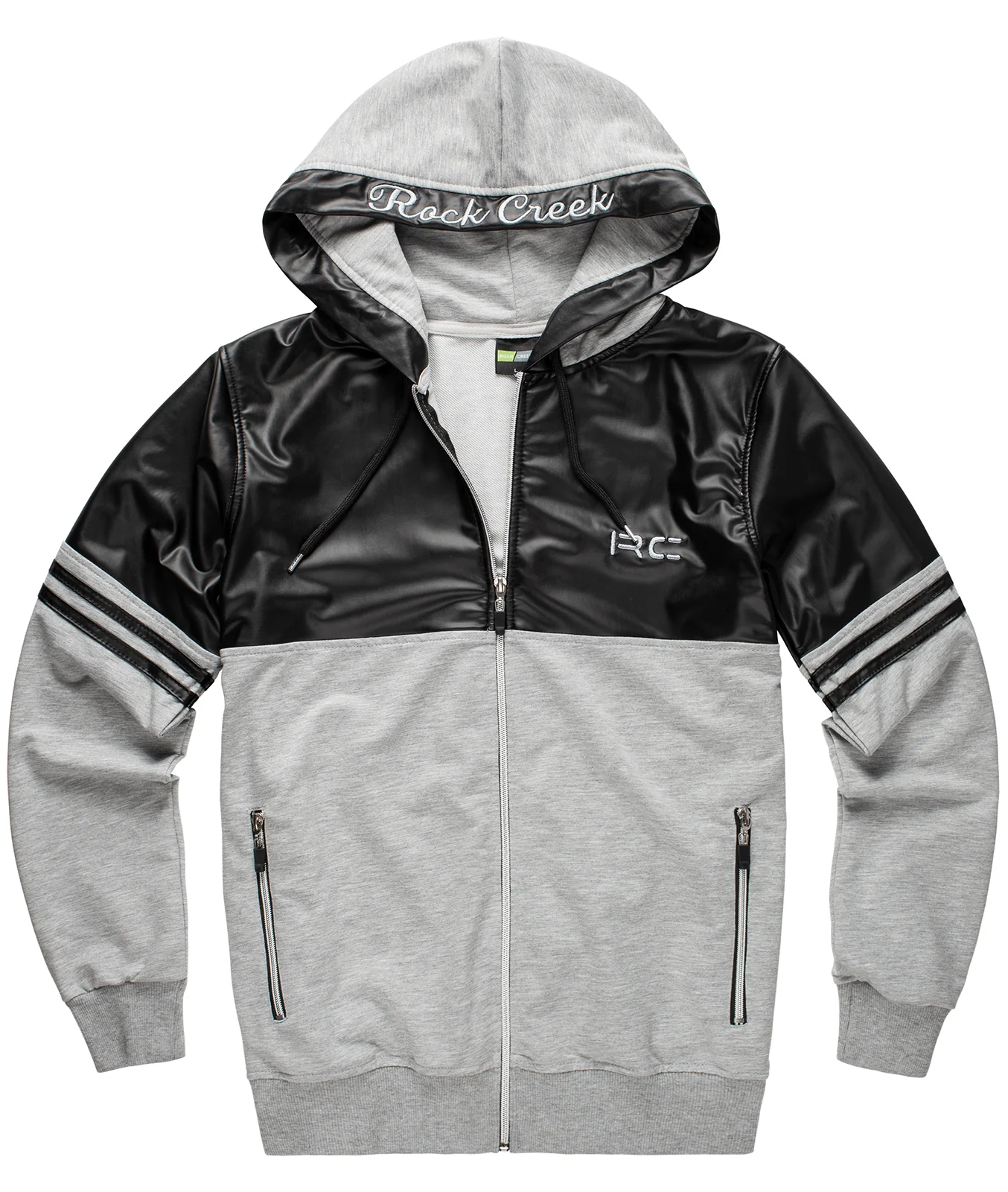 Rock Creek Herren Jogginganzug mit Kunstledereinsatz H-170