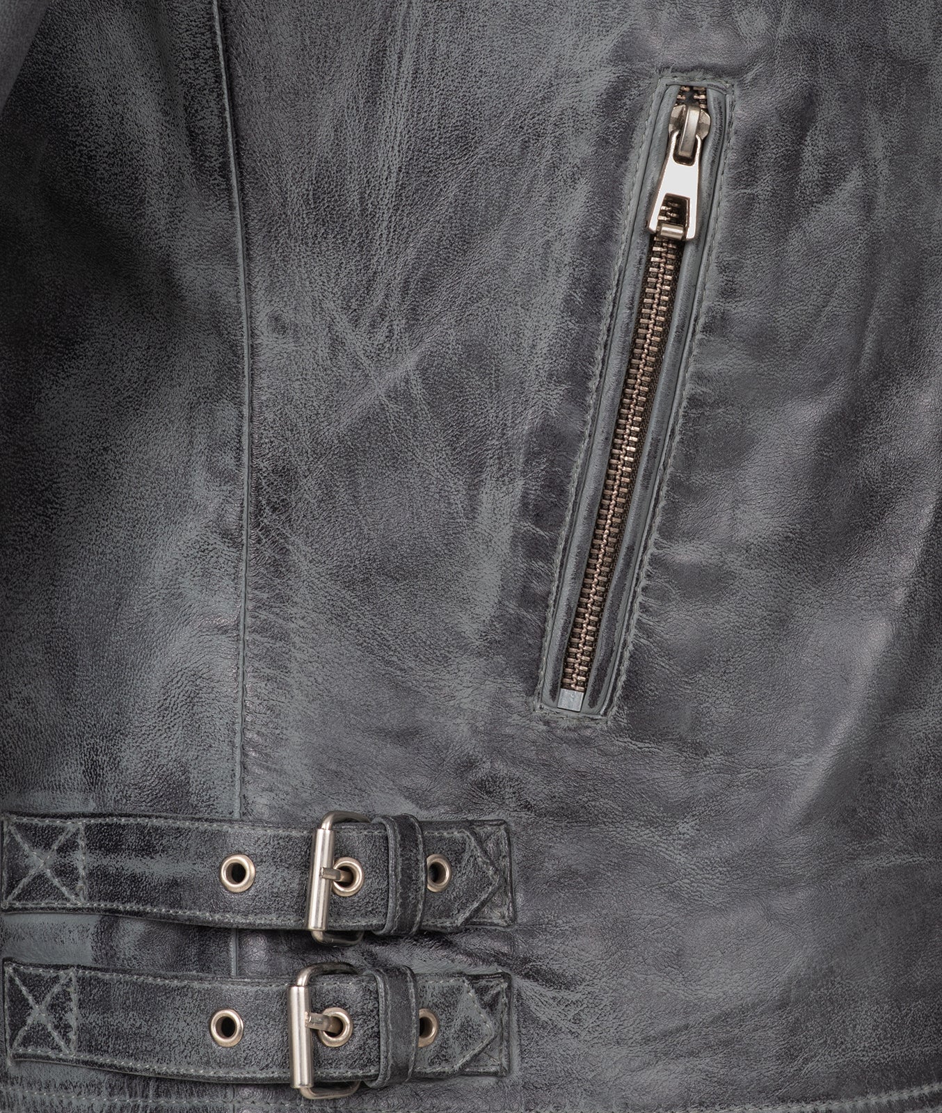 Rock Creek Herren Lederjacke Biker-Style H-182 - Image 10
