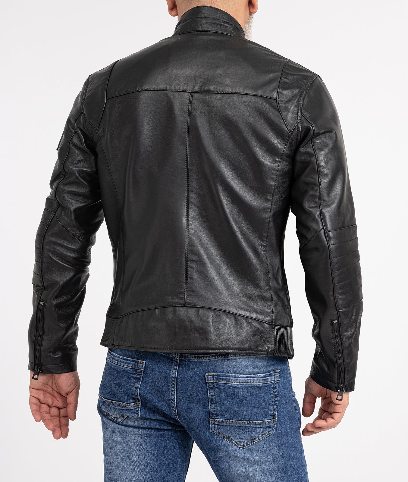 Rock Creek Herren Lederjacke Biker-Style H-256 - Image 7
