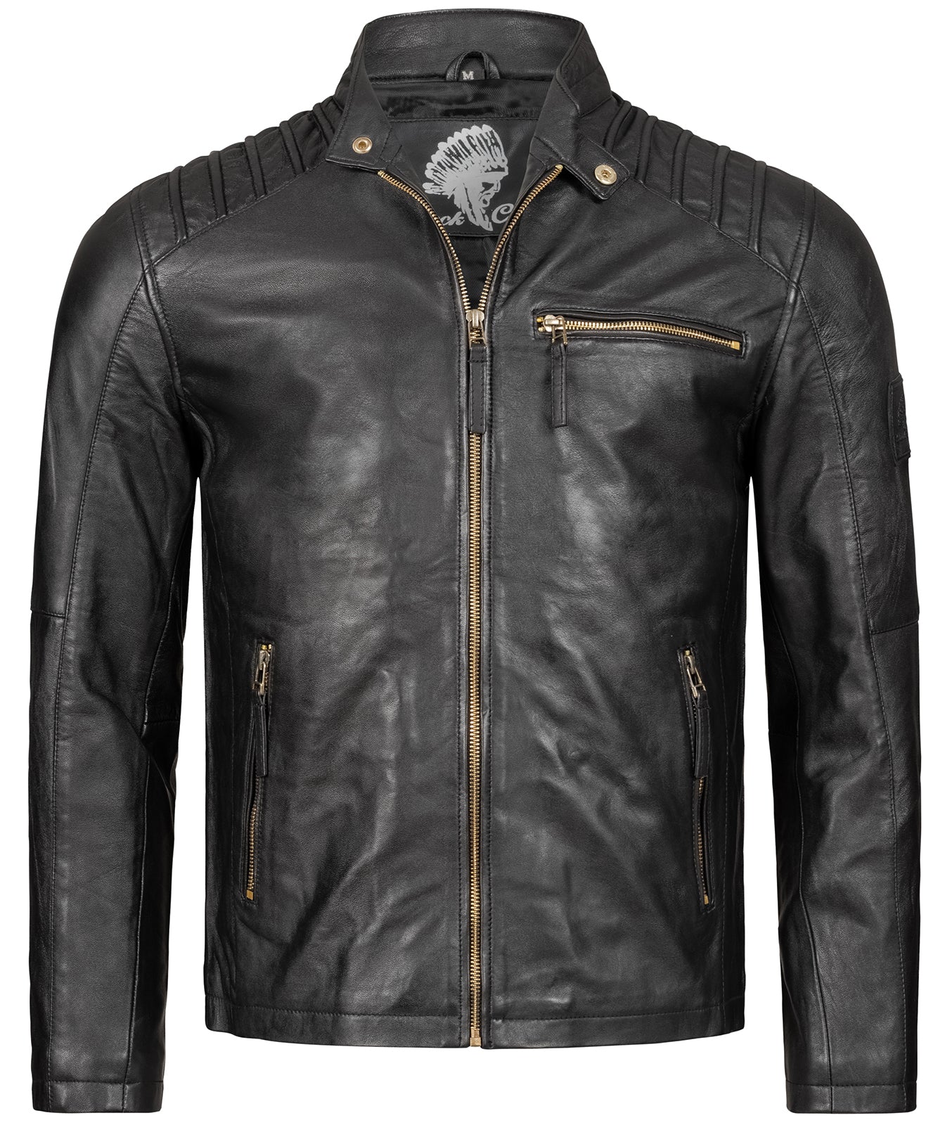 Rock Creek Herren Lederjacke Biker-Style H-291