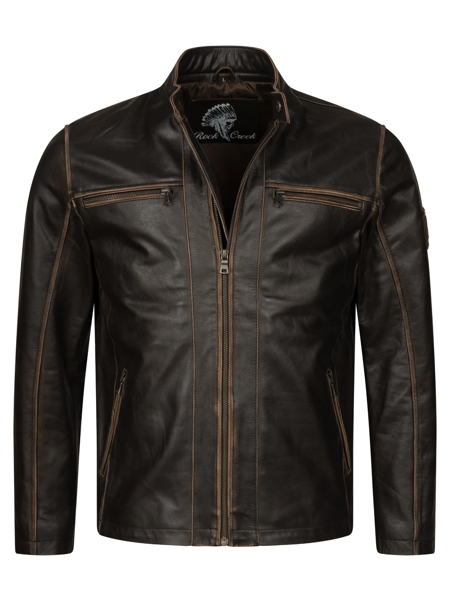 Rock Creek Herren Lederjacke H-351