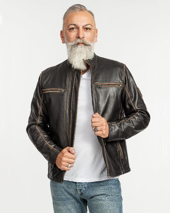 Rock Creek Herren Lederjacke H-351 - Image 7