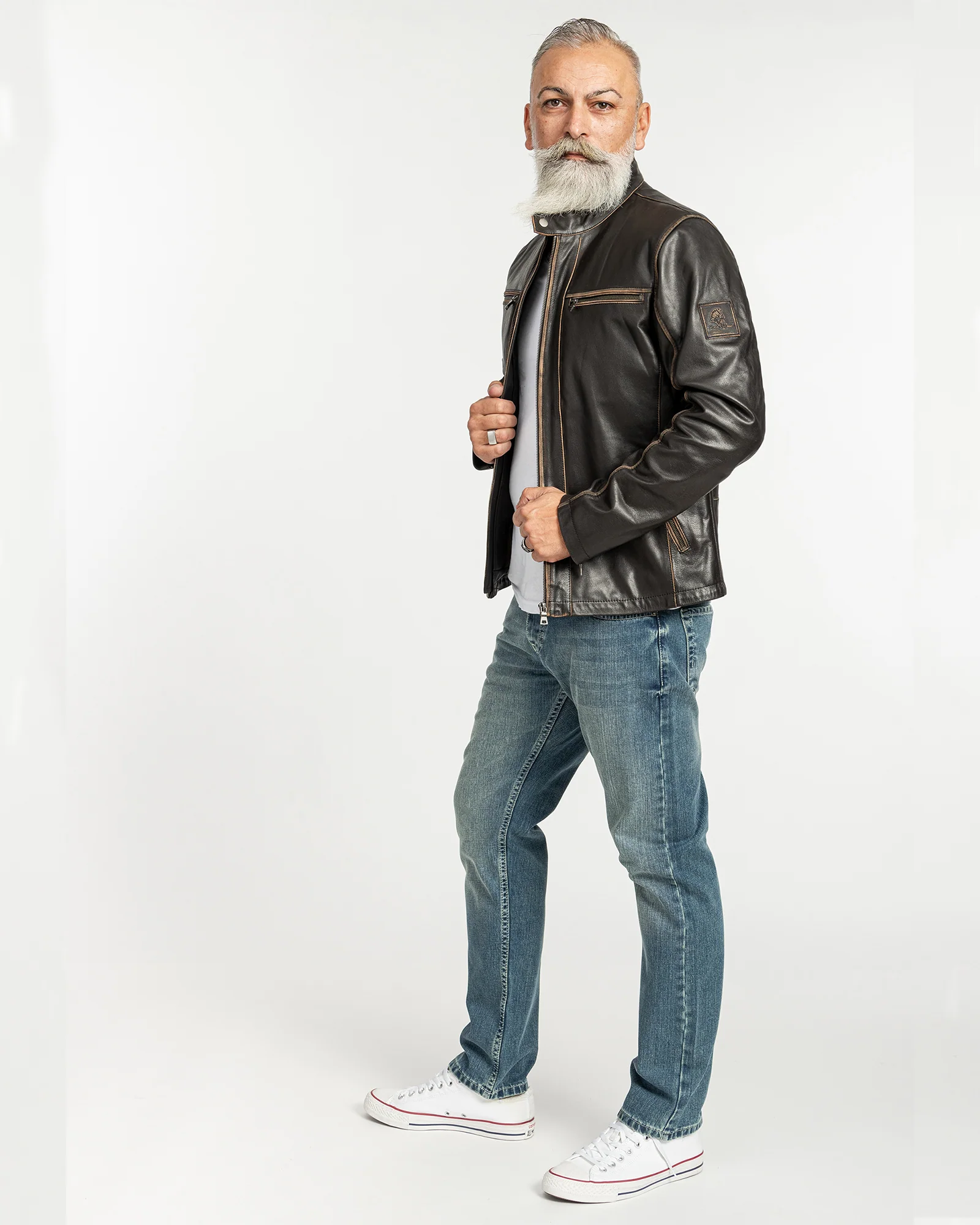 Rock Creek Herren Lederjacke H-351 - Image 8
