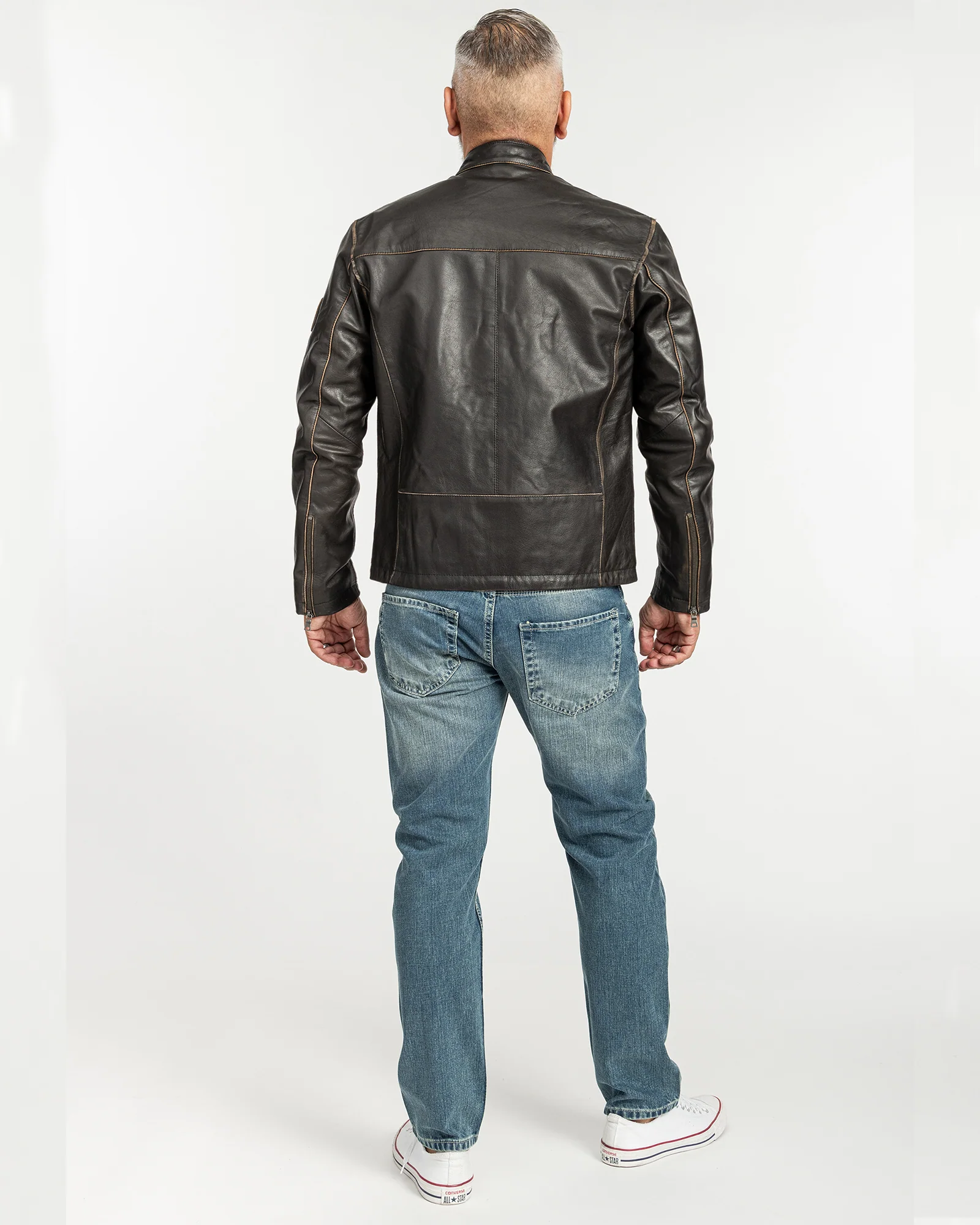 Rock Creek Herren Lederjacke H-351 - Image 9