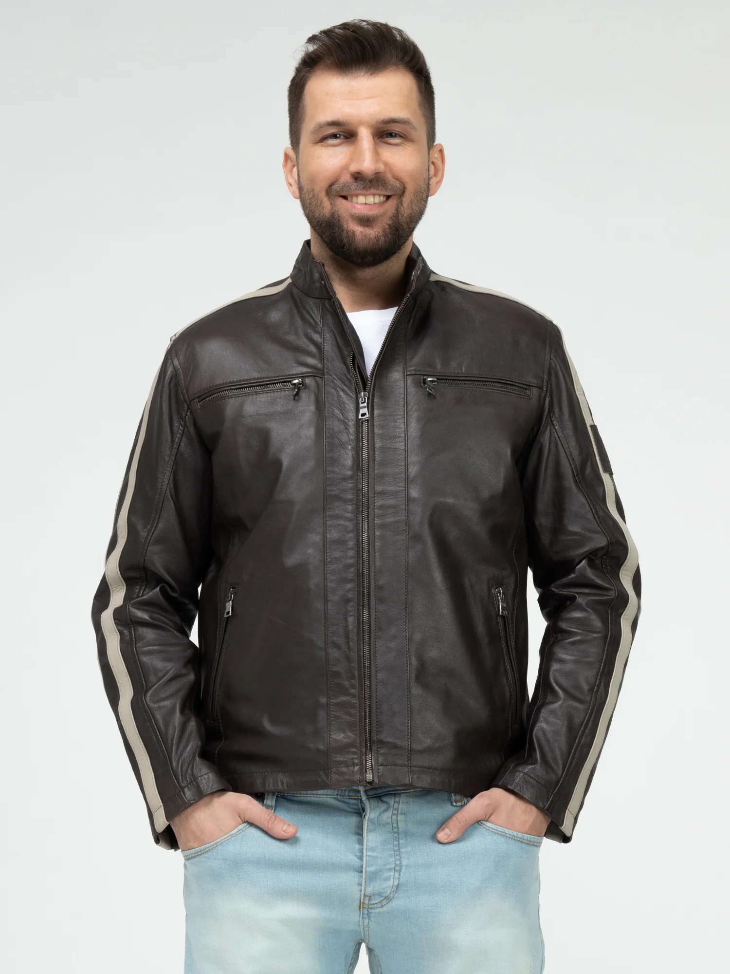 Rock Creek Herren Lederjacke H-401 - Image 20