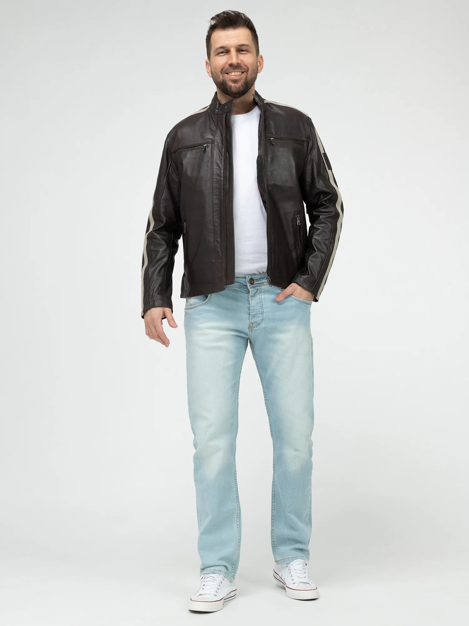 Rock Creek Herren Lederjacke H-401 - Image 23