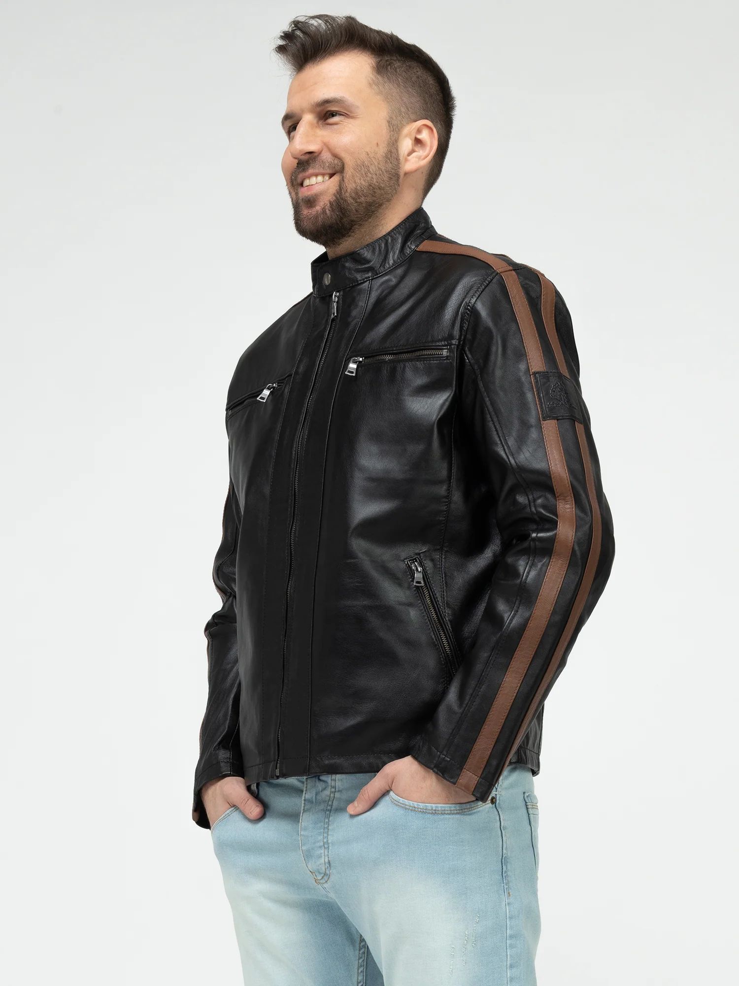 Rock Creek Herren Lederjacke H-401 - Image 6