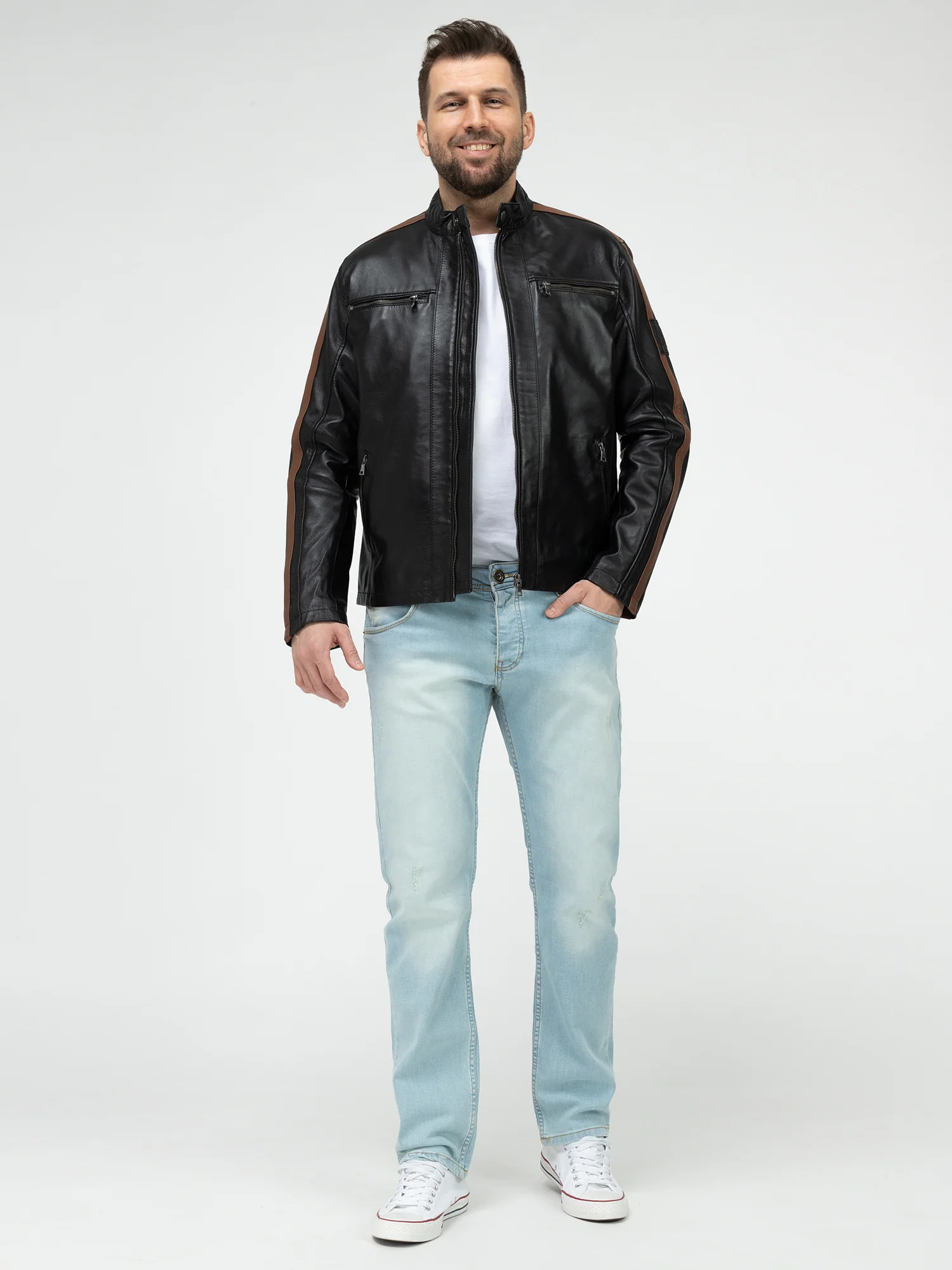 Rock Creek Herren Lederjacke H-401 - Image 8