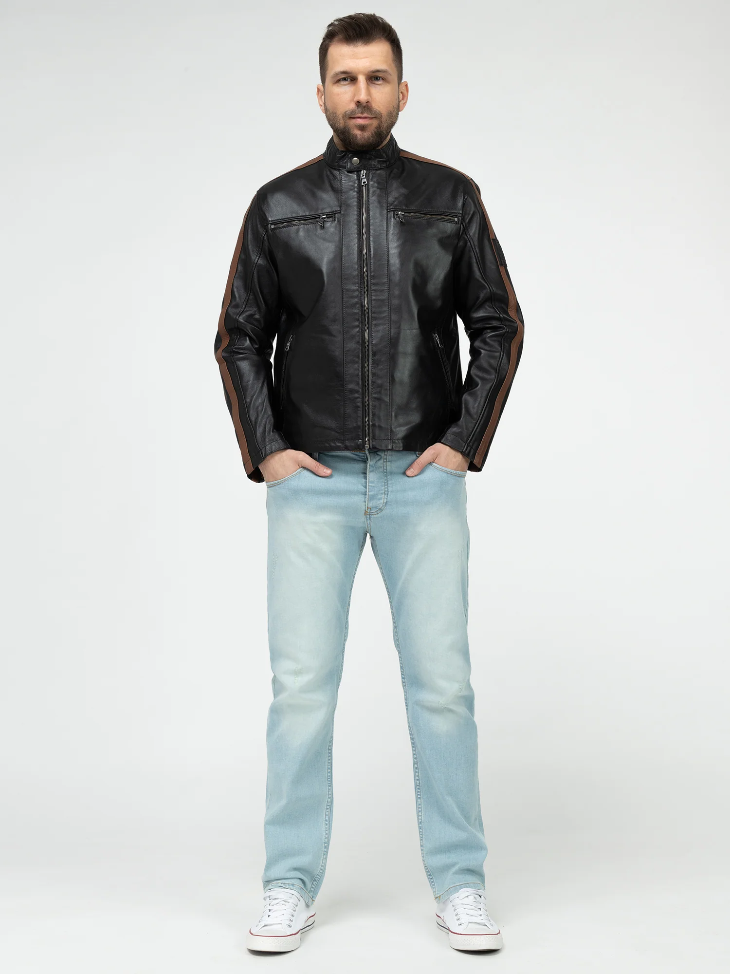 Rock Creek Herren Lederjacke H-401 - Image 9