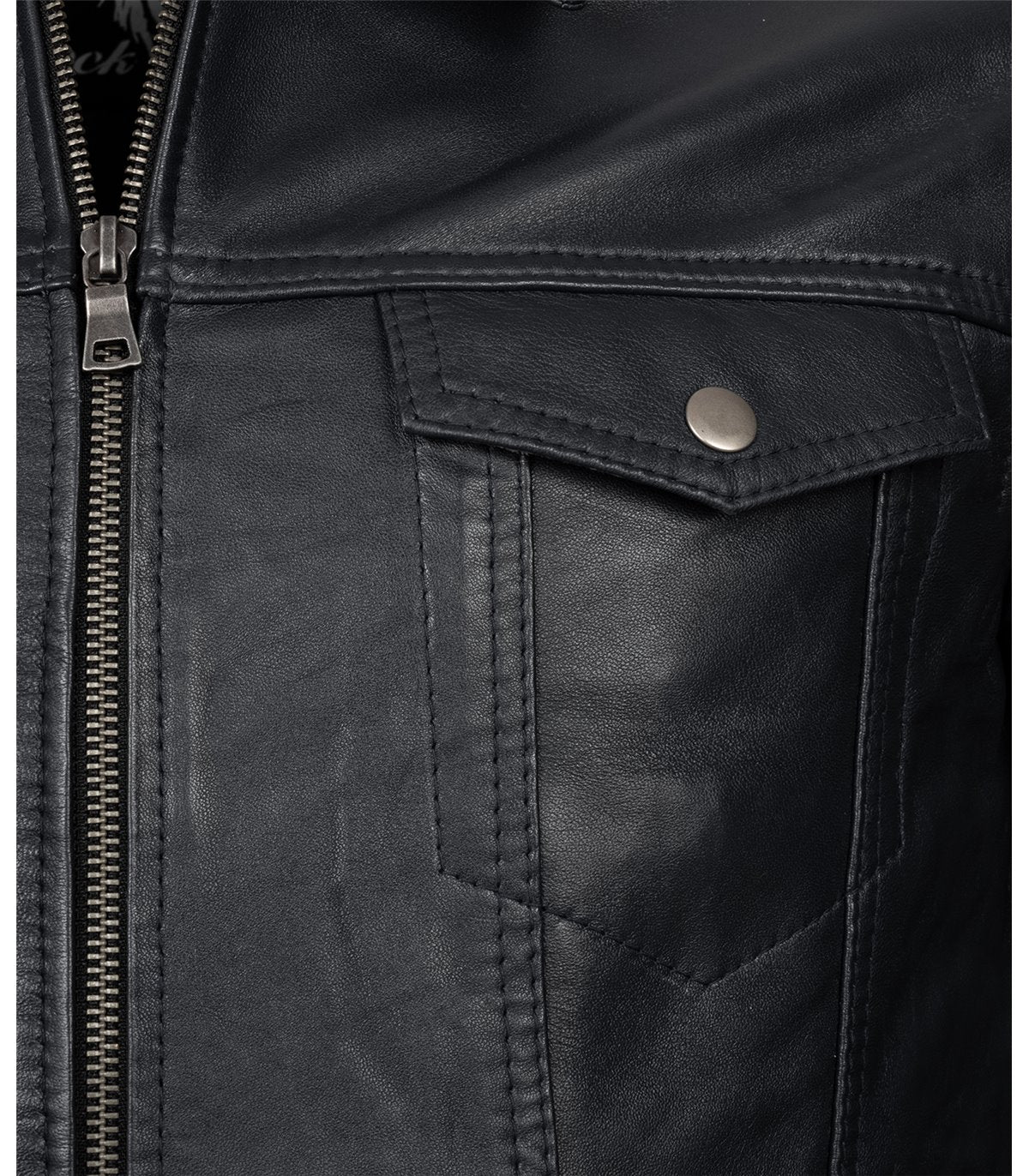 Rock Creek Herren Lederjacke Kentkragen H-296 - Image 4