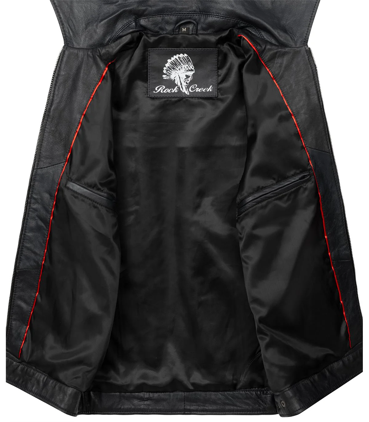 Rock Creek Herren Lederjacke Kentkragen H-296 - Image 7