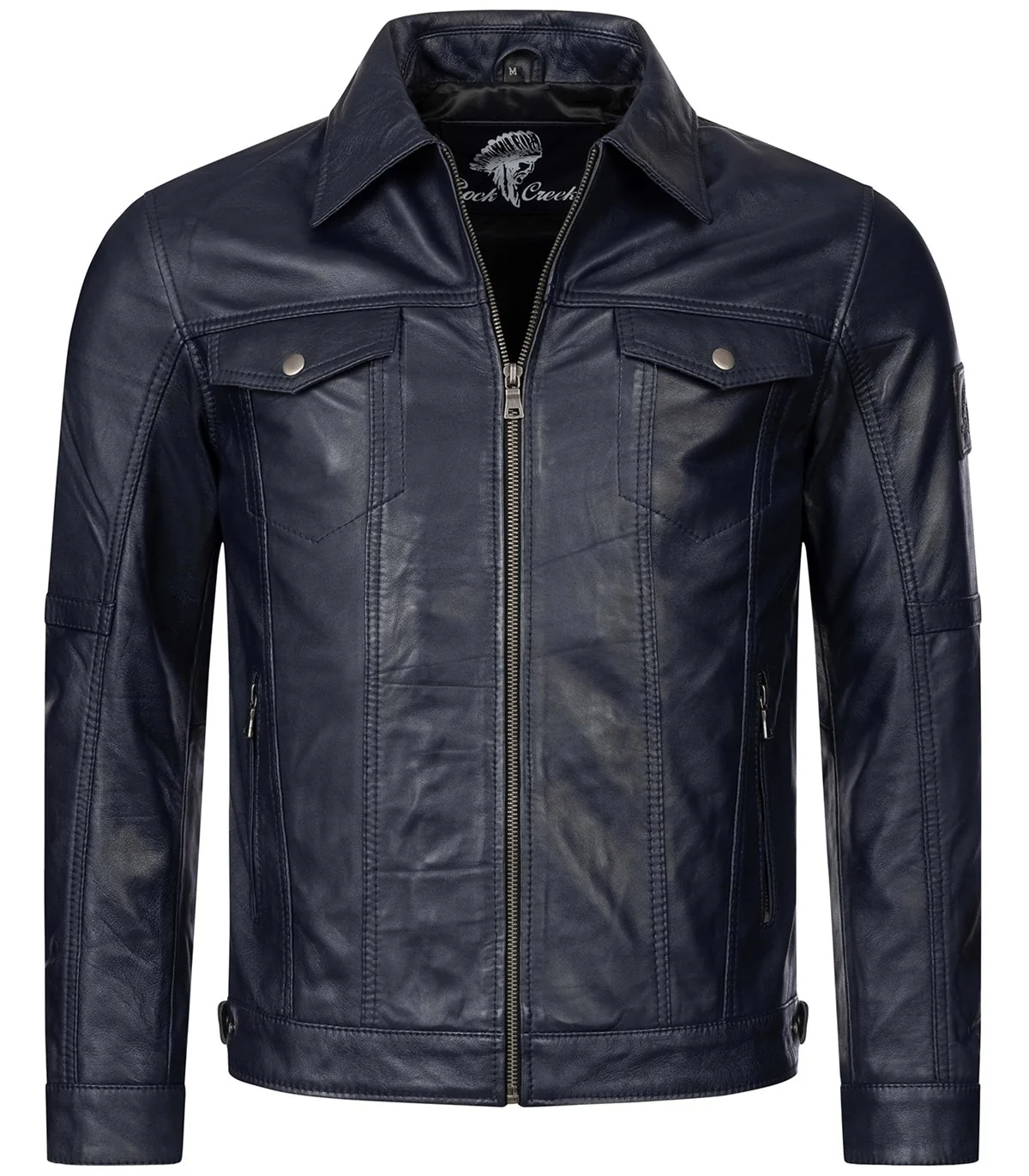 Rock Creek Herren Lederjacke Kentkragen H-296 - Image 8