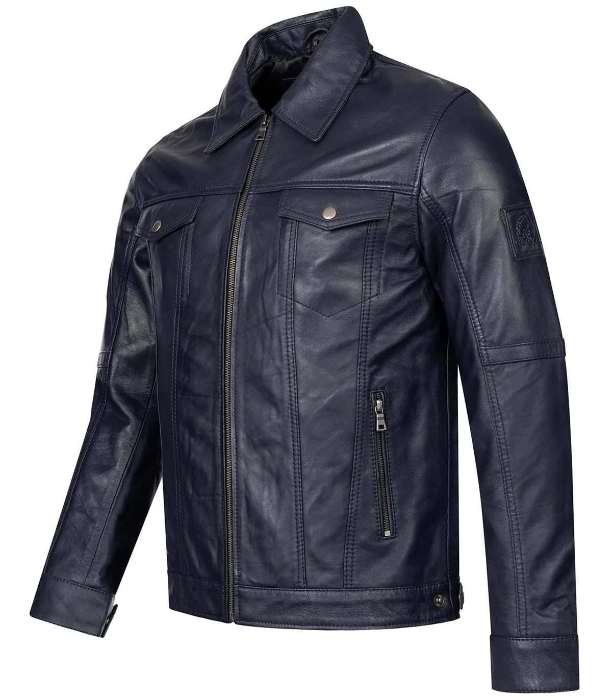 Rock Creek Herren Lederjacke Kentkragen H-296 - Image 9
