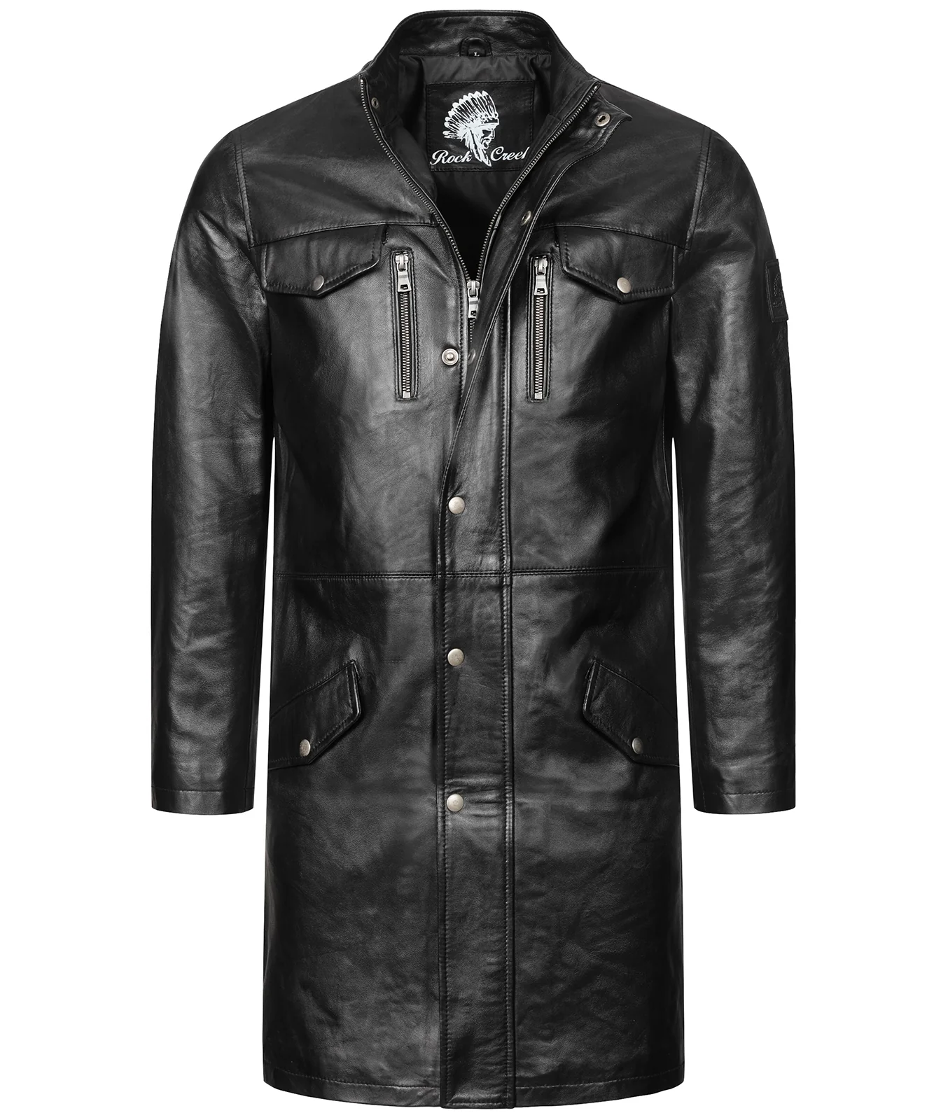 Rock Creek Herren Ledermantel H-343