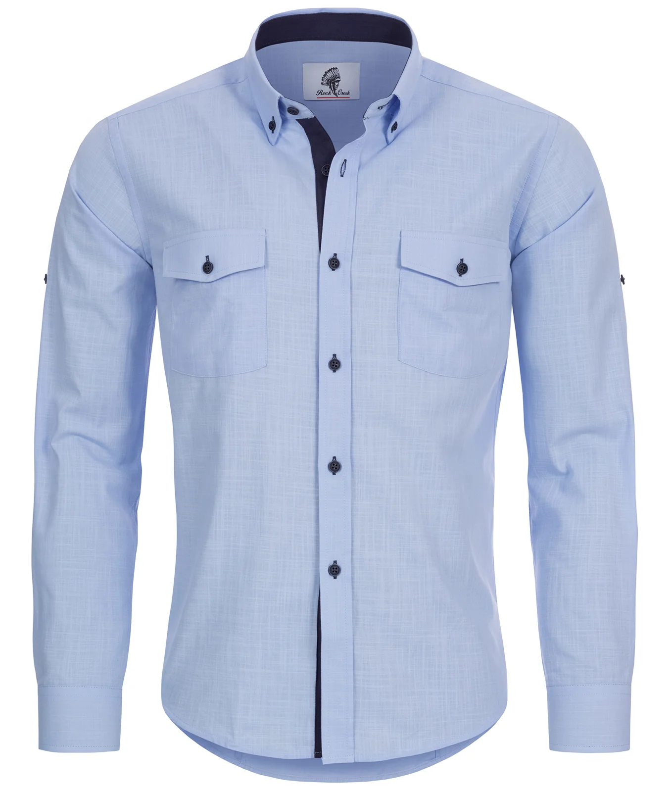 Rock Creek Herren Leinen-Optik Hemd RC-017 - Image 7