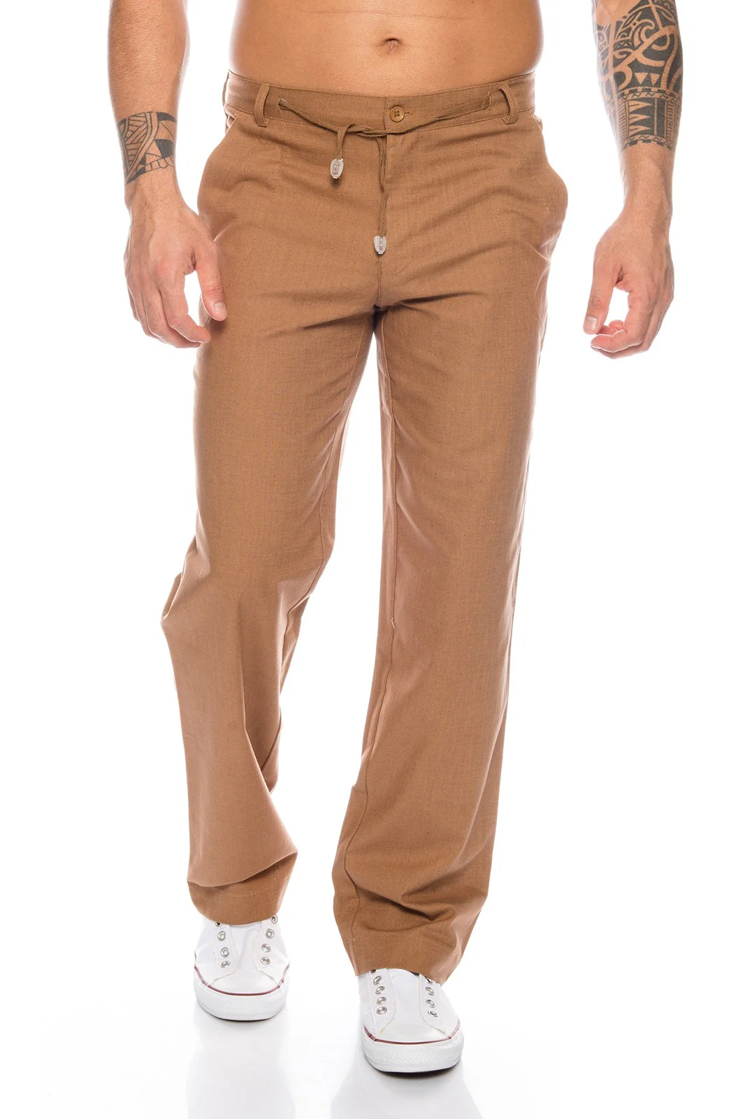 Rock Creek Herren Leinen Optik Hose Comfort Fit RC-07 - Image 2