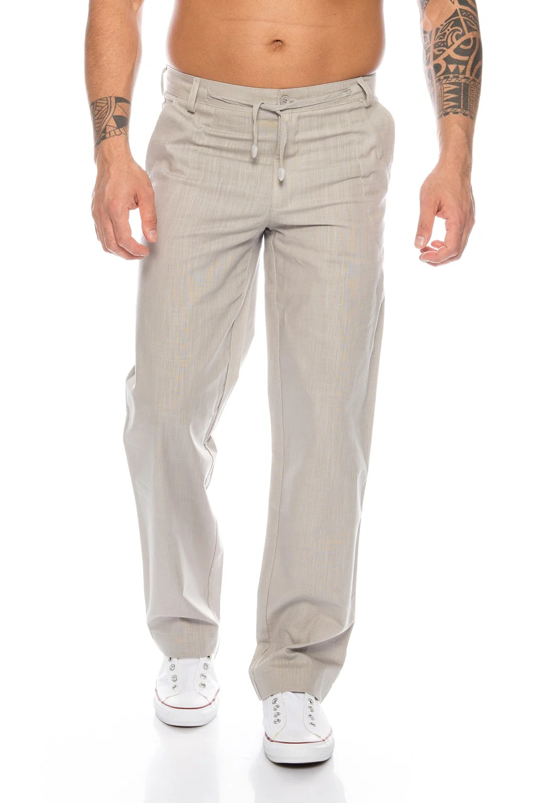 Rock Creek Herren Leinen Optik Hose Comfort Fit RC-07 - Image 4