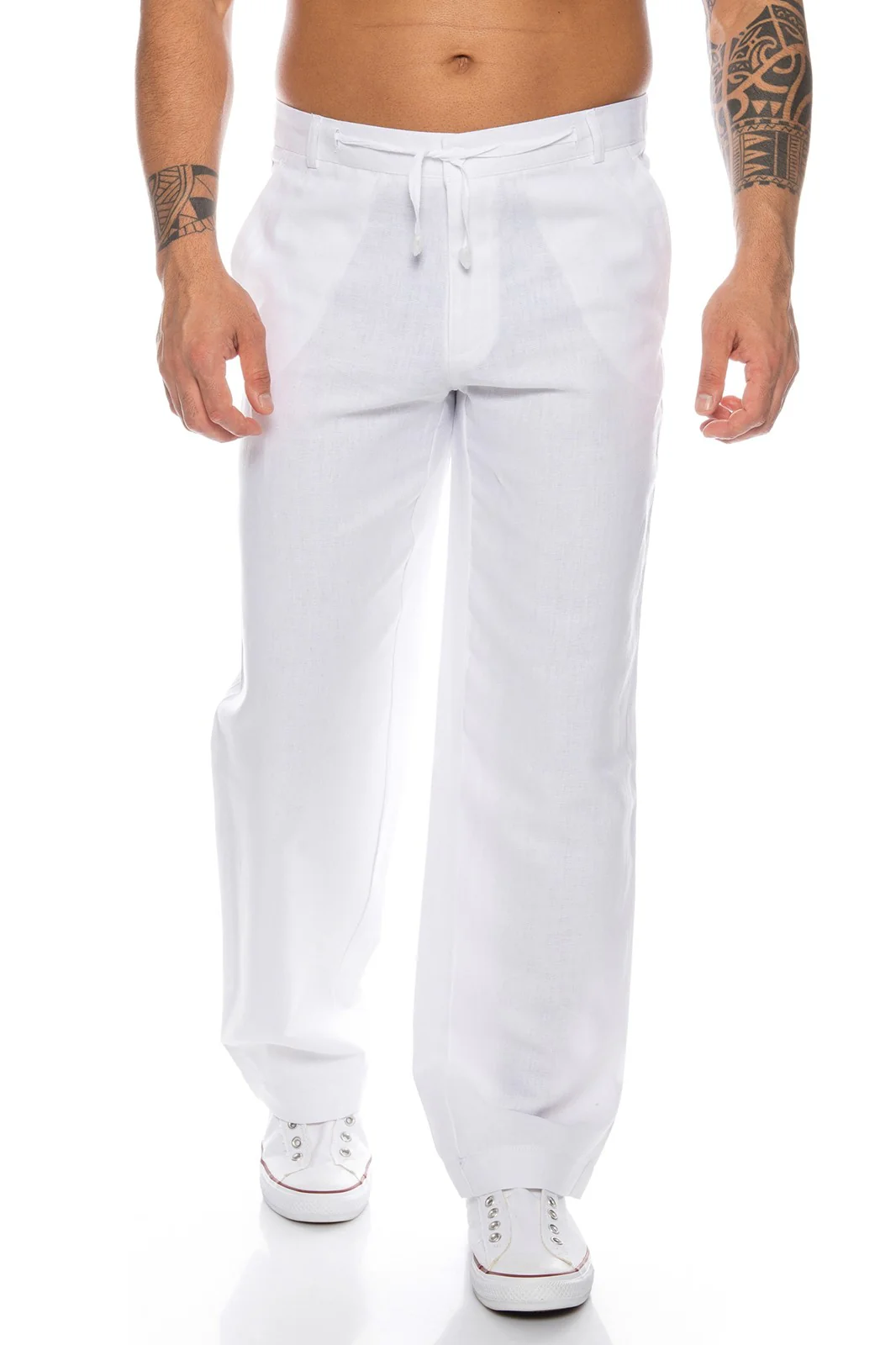Rock Creek Herren Leinen Optik Hose Comfort Fit RC-07 - Image 7