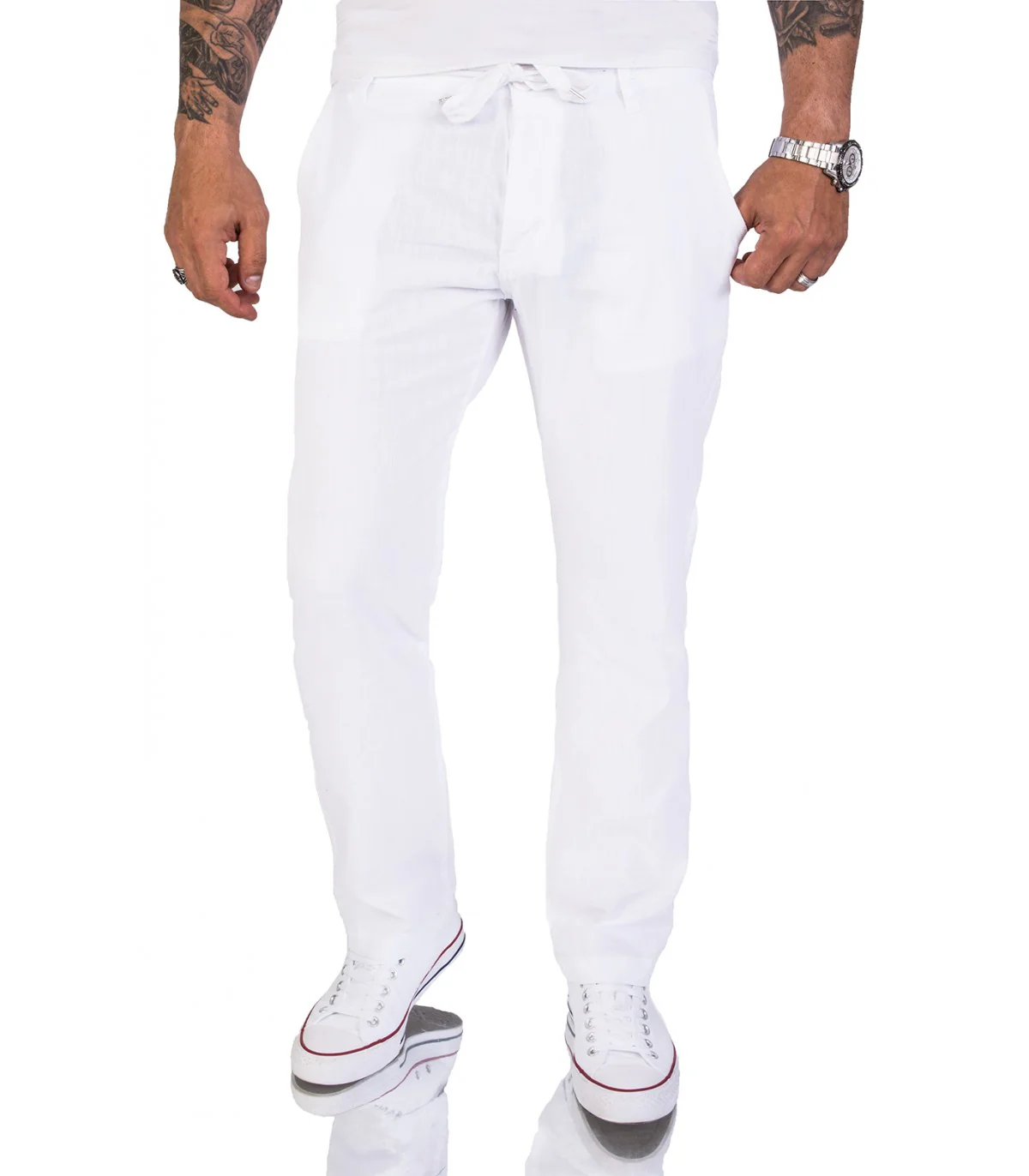 Rock Creek Herren Leinen-Optik Hose Stoffhose RC-2152 - Image 5