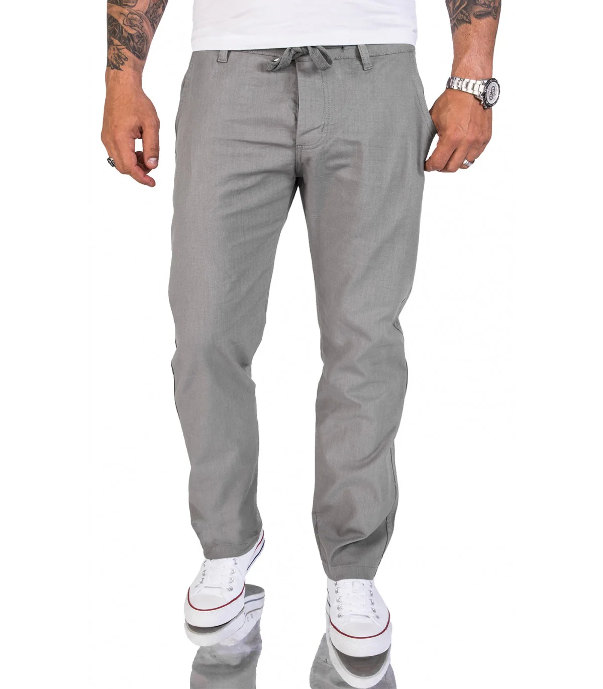 Rock Creek Herren Leinen-Optik Hose Stoffhose RC-2152 - Image 9
