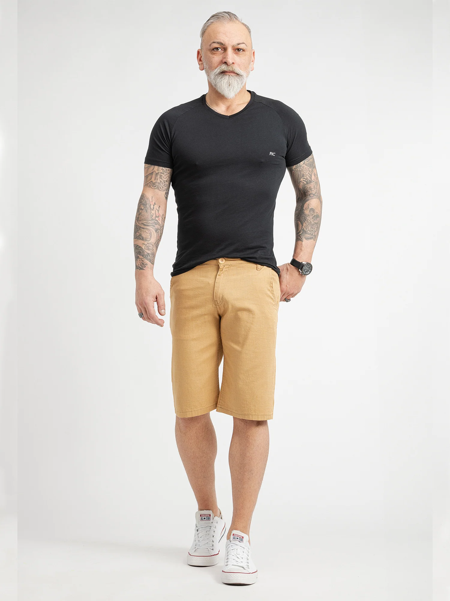 Rock Creek Herren Leinen Shorts RC-2370 - Image 4
