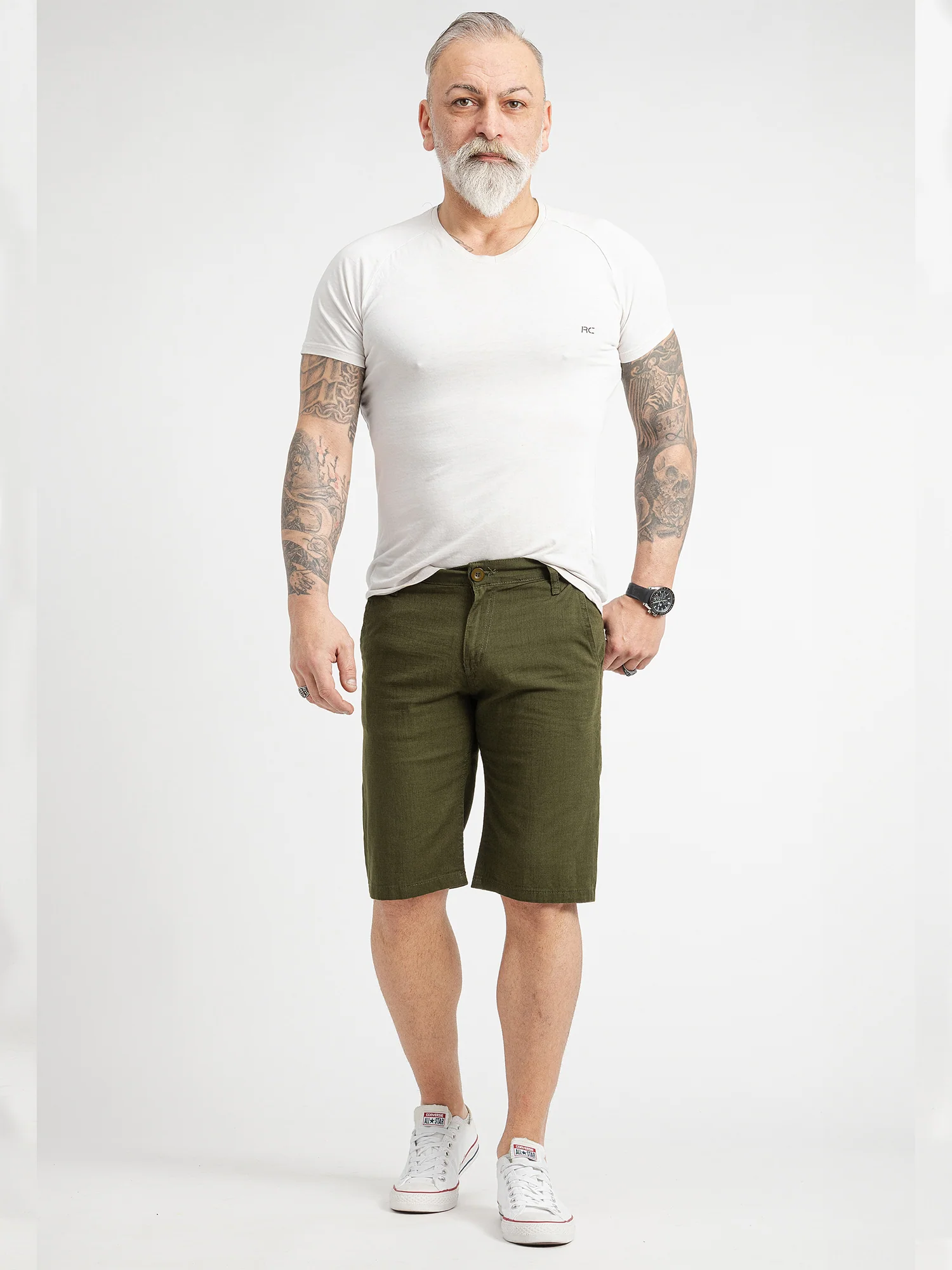 Rock Creek Herren Leinen Shorts RC-2370 - Image 45