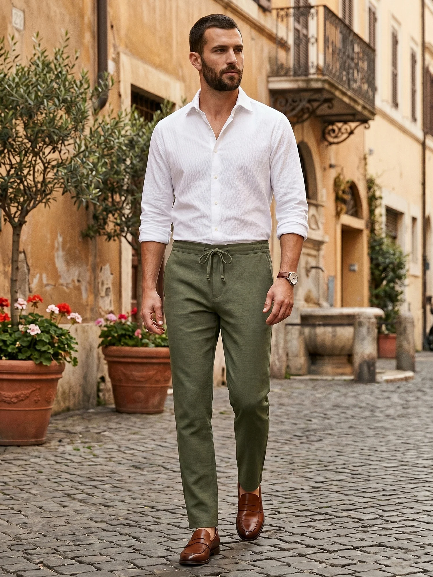Rock Creek Herren Stoffhose Leinen-Optik RC-2446 - Image 35