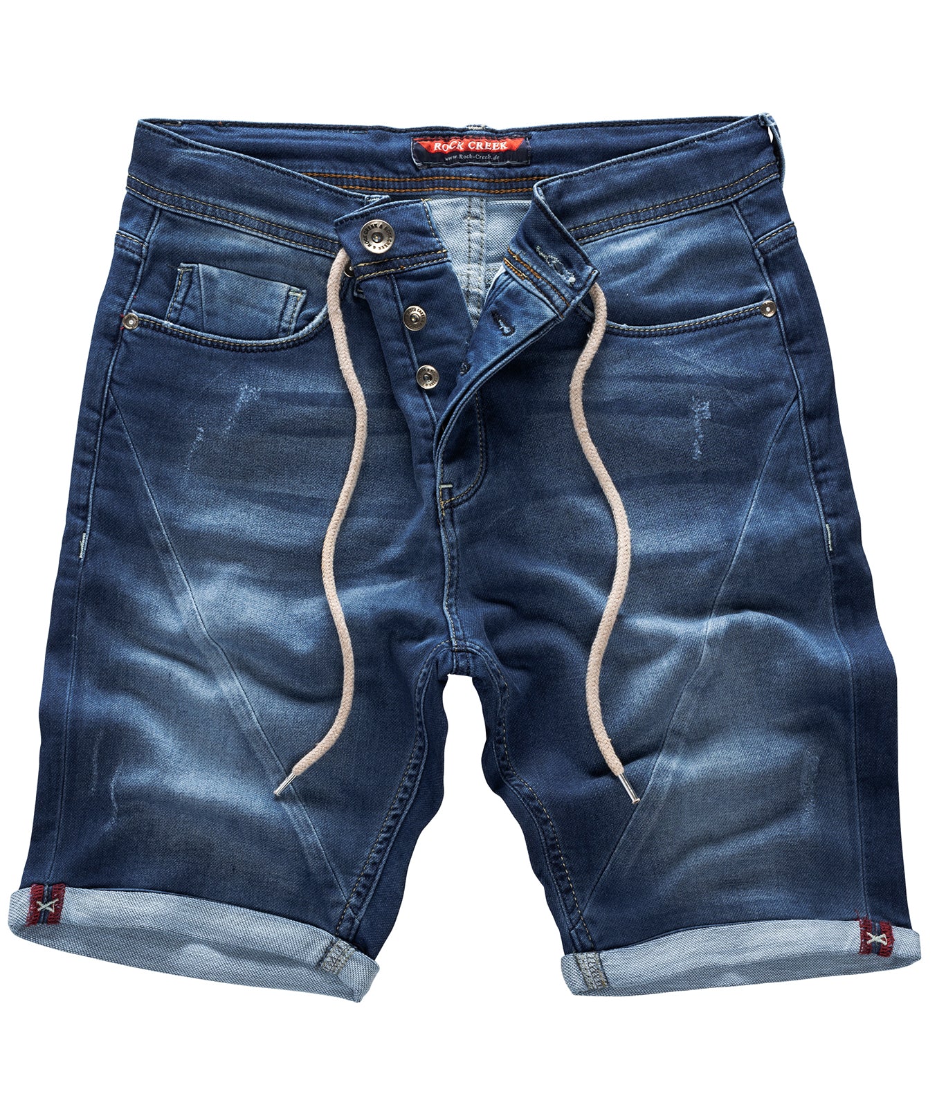 Rock Creek Herren Sweat Shorts Jeans Shorts Blau RC-2200 - Image 3
