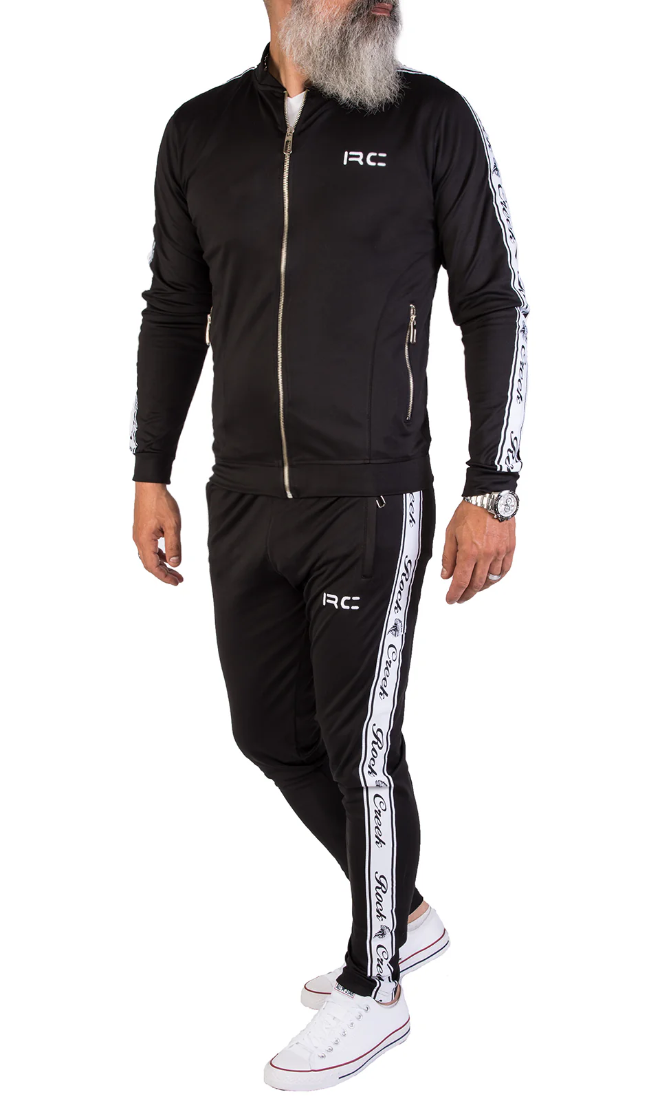Rock Creek Herren Trainingsanzug mit Kontraststreifen H-195 - Image 2